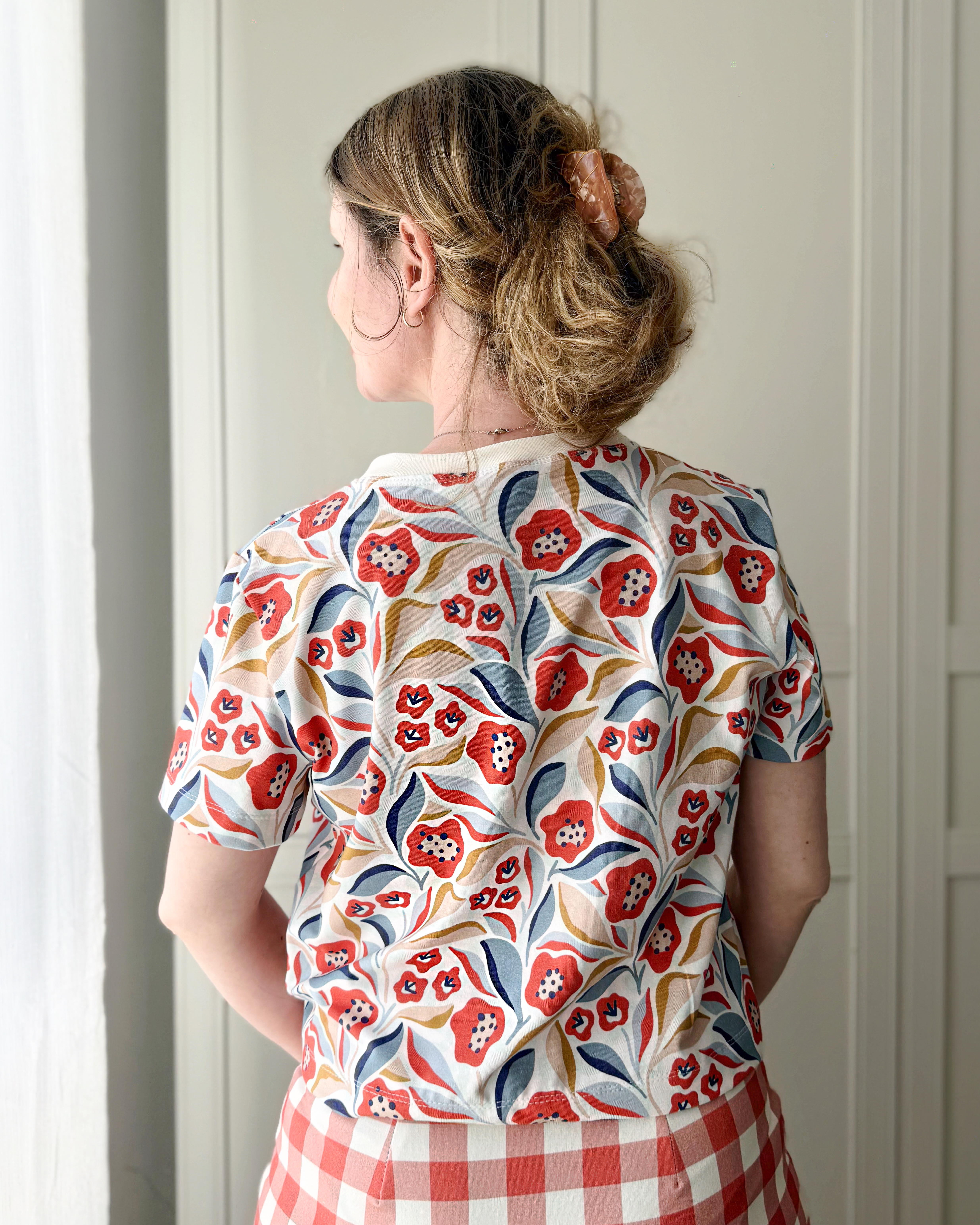 Organic fabric  - Küstenatelier Blumen multicolor