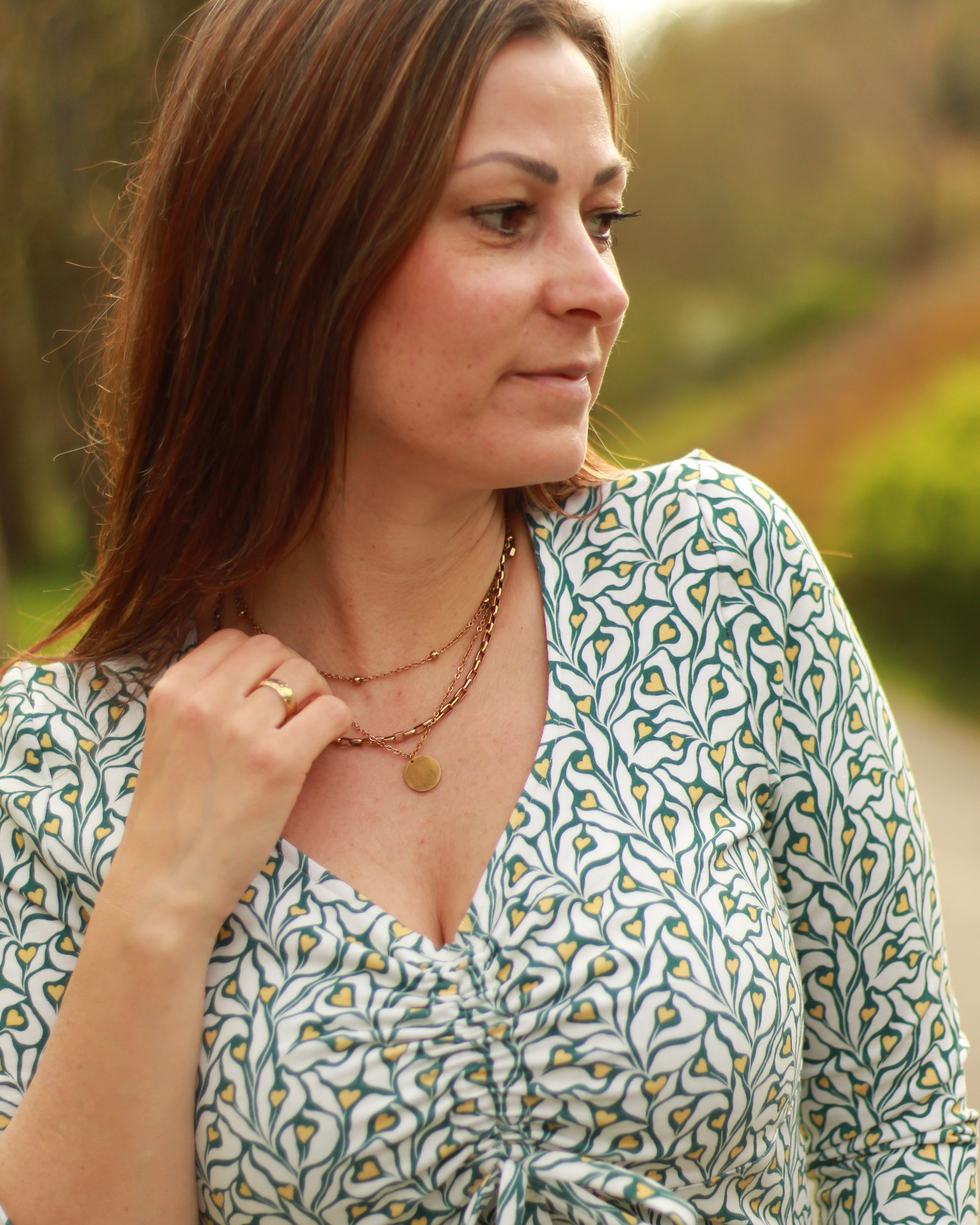 Organic fabric - Sommergold Herzblumen yellow
