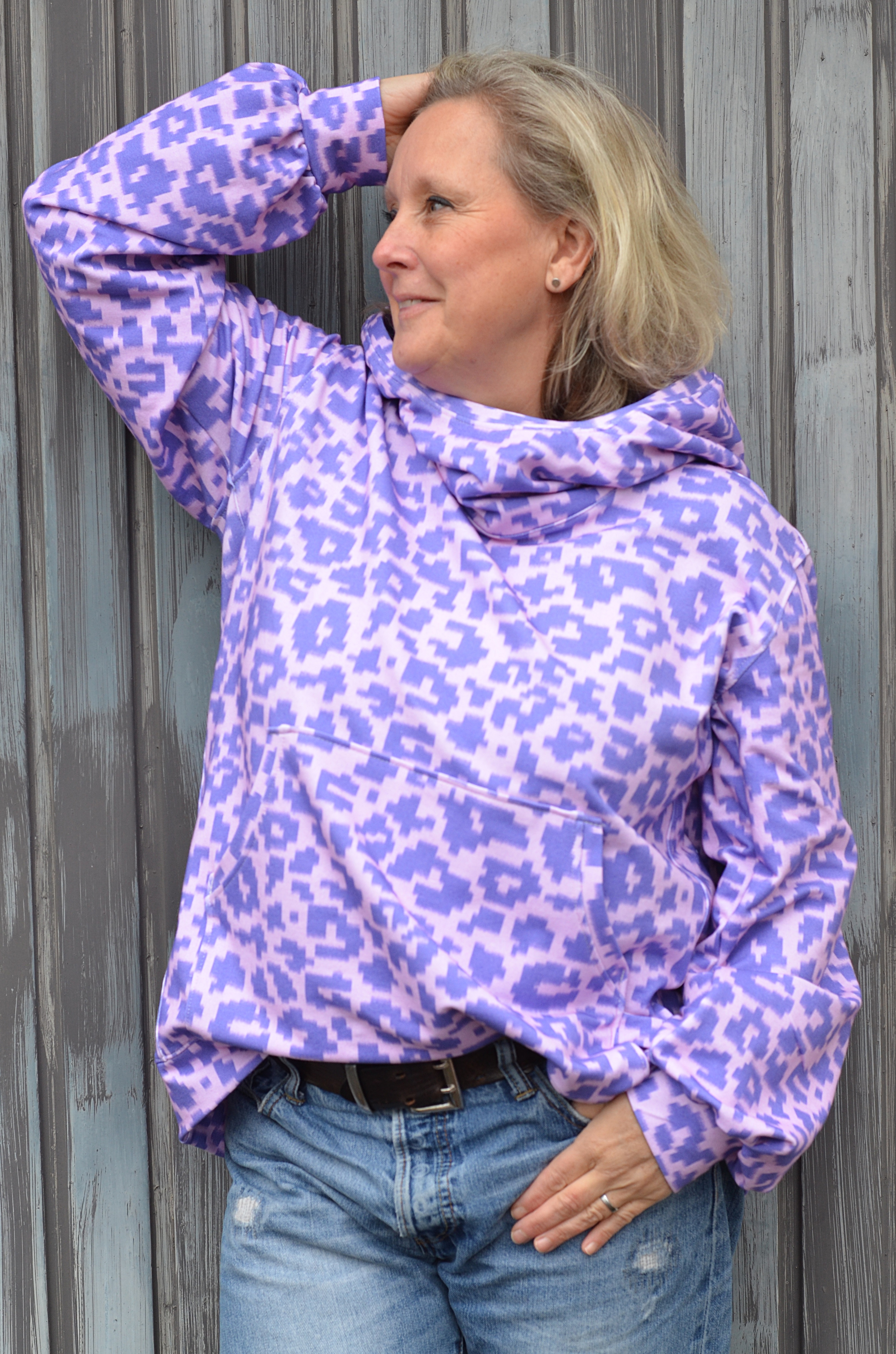 Bio Stoff - Woven Geometrics Leopard beige