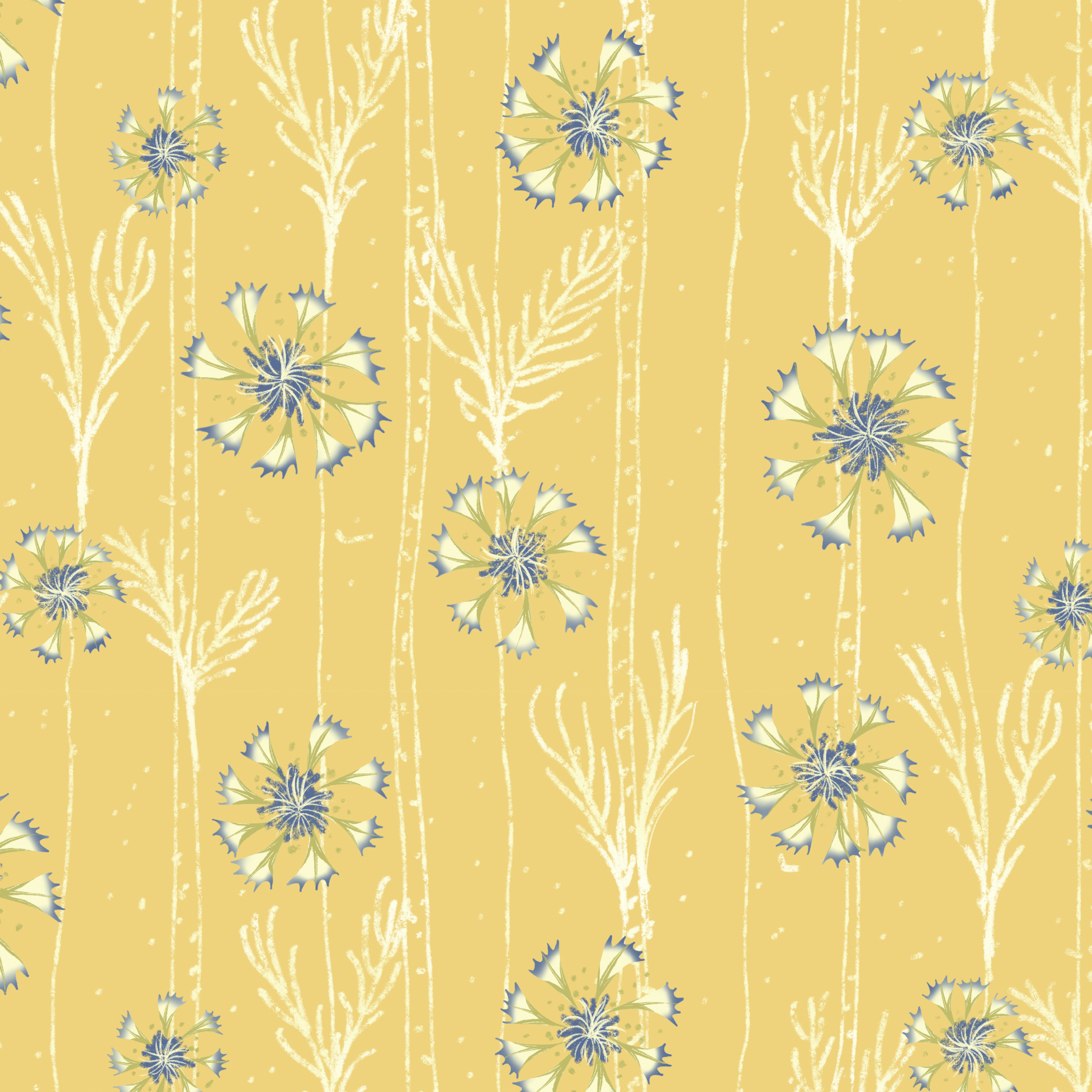 Bio Stoff  - Flockenblume gelb