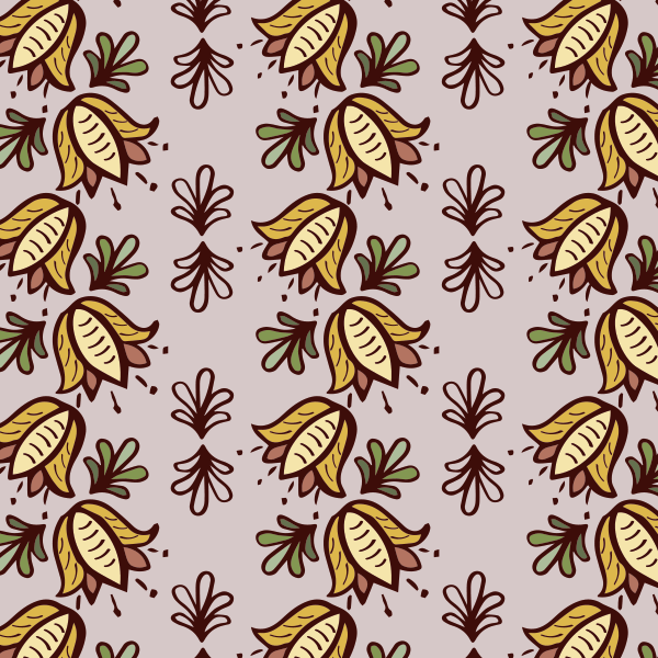 Bio Stoff  - Folklore Glockenblumen goldgelb