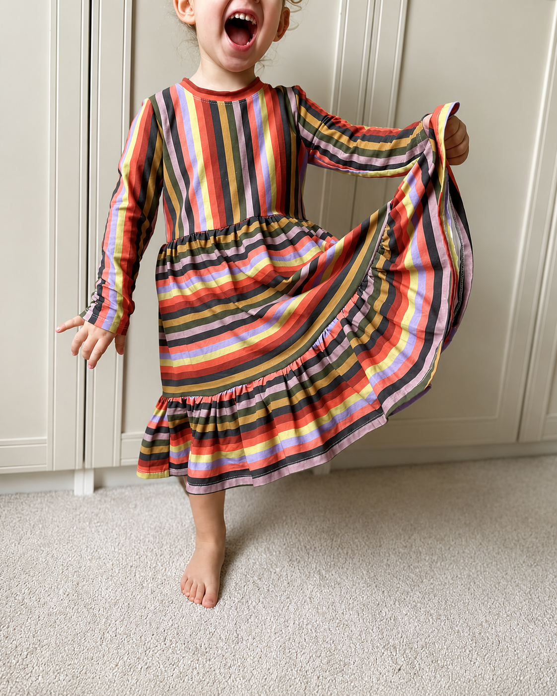 Bio Stoff  -  Retro Mushrooms Stripe