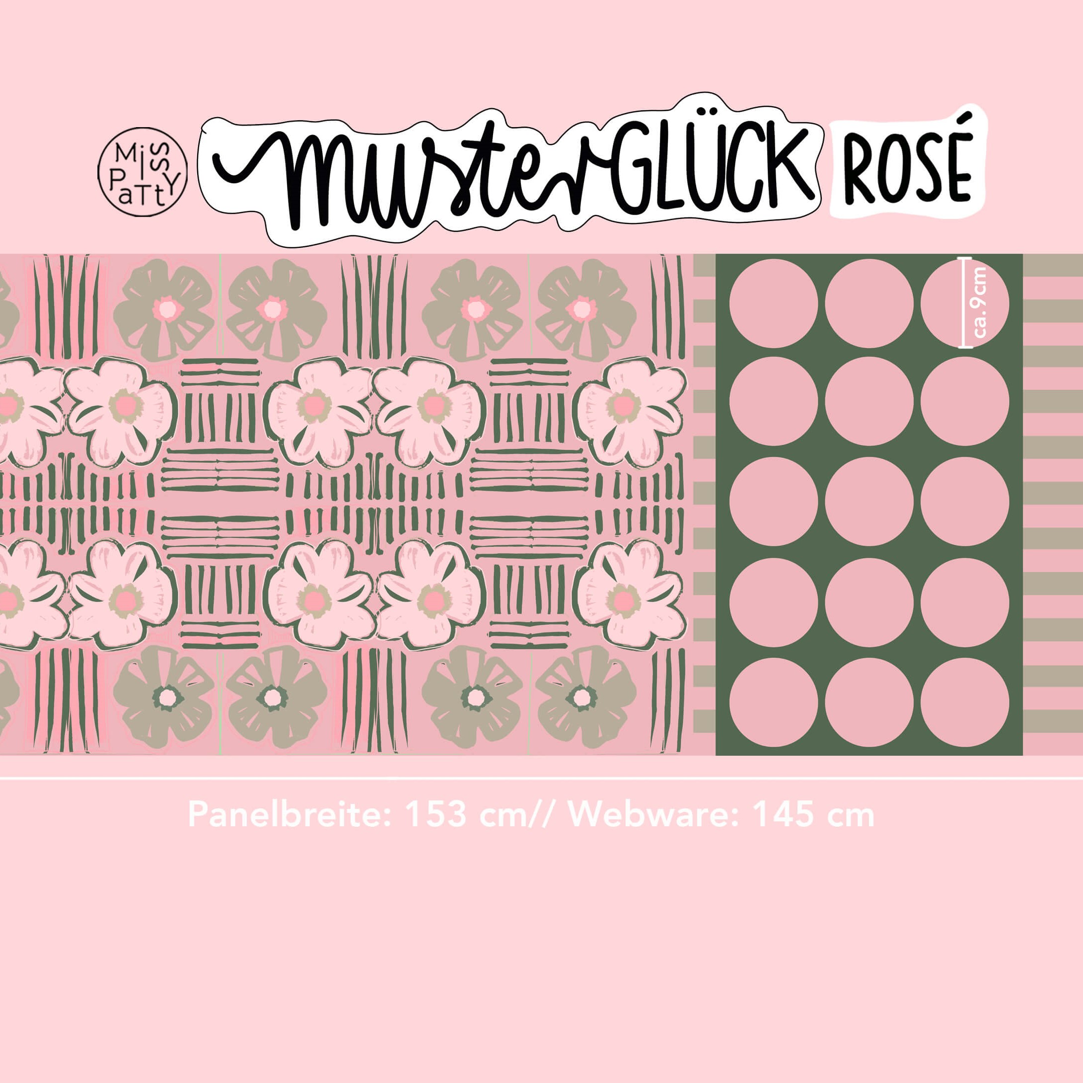 Scuba Stoff  -  Musterglück rosa