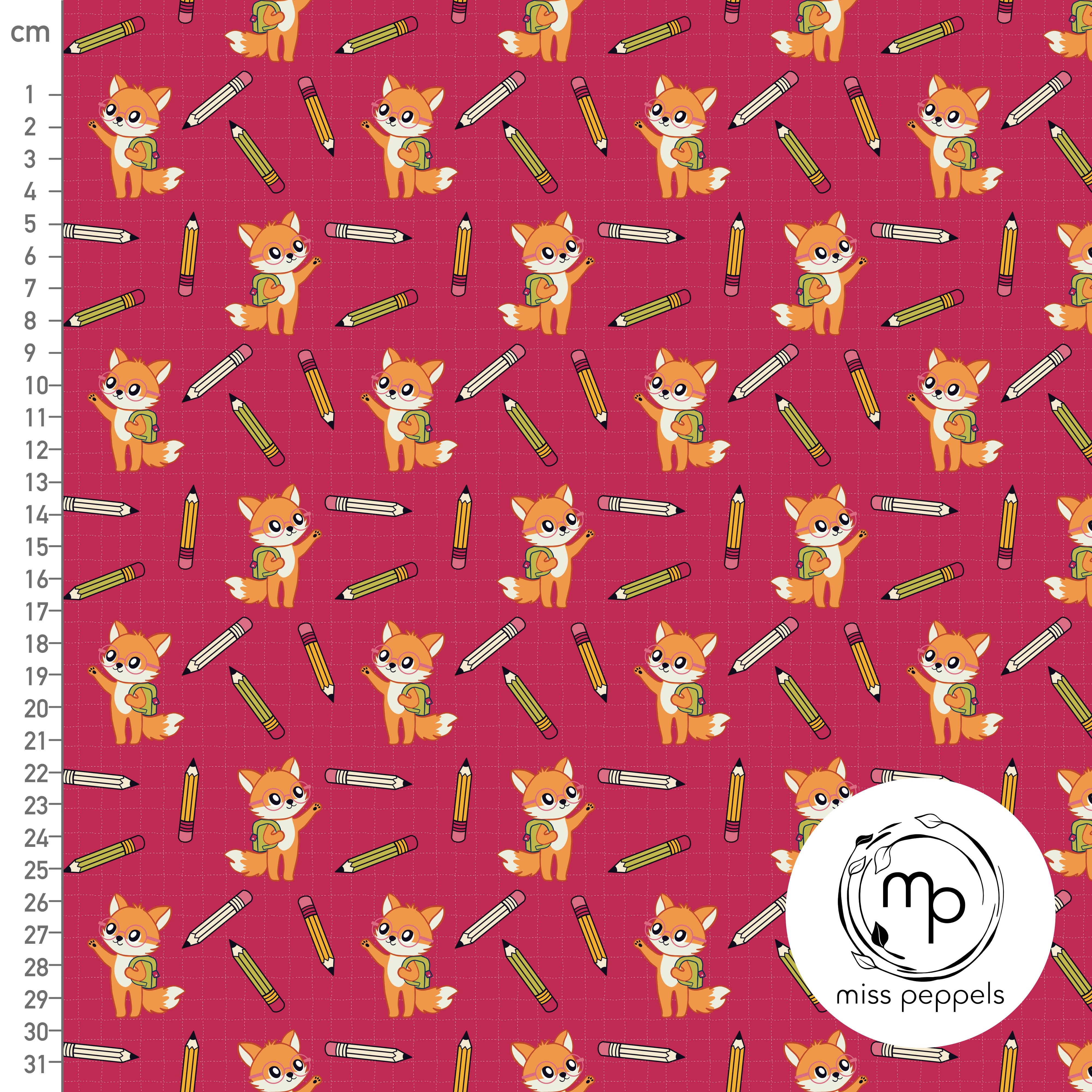 Bio Stoff - Stifte Pink von misspeppels in pink