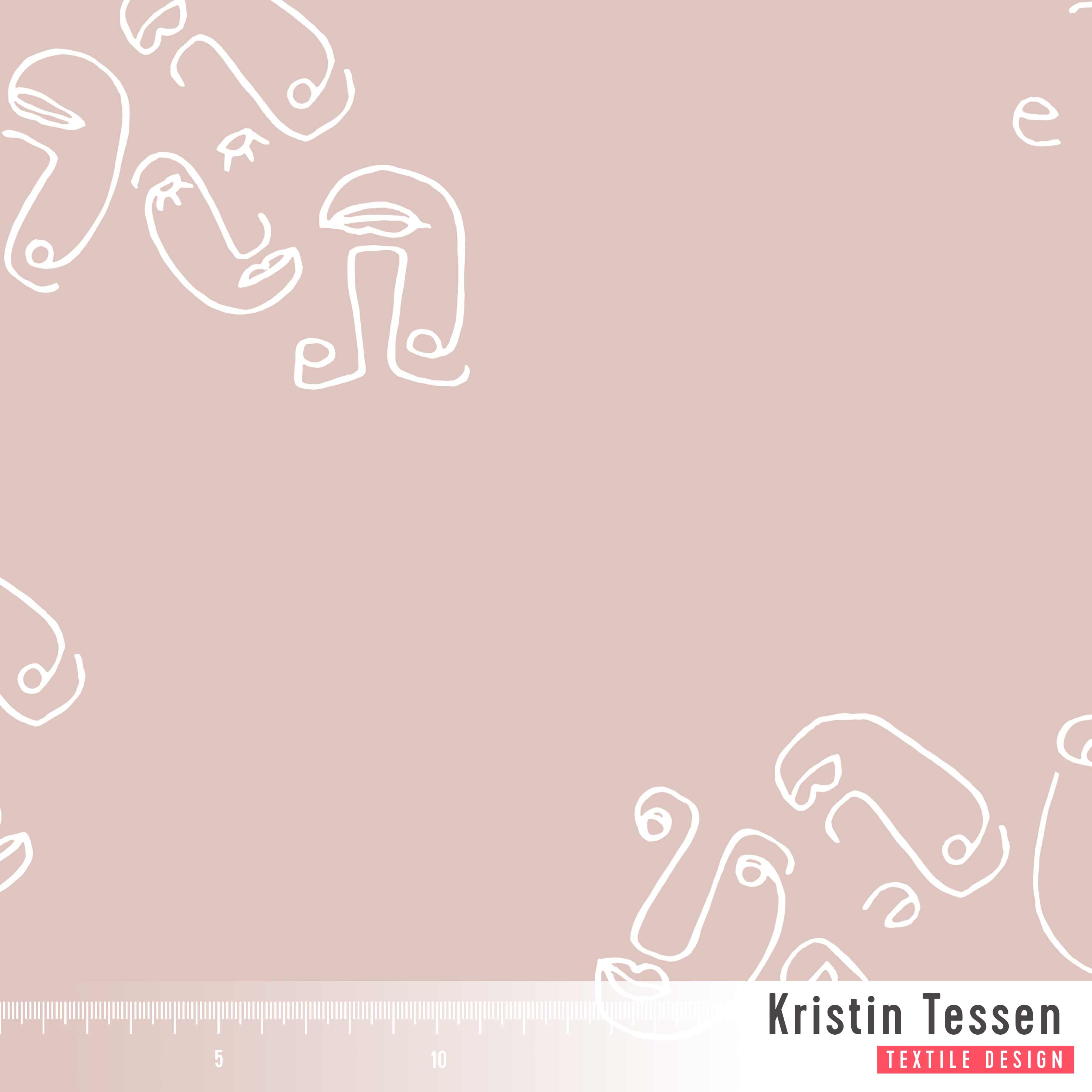 Bio Stoff - Face2 Face Primerose by Kristin Tessen in pink