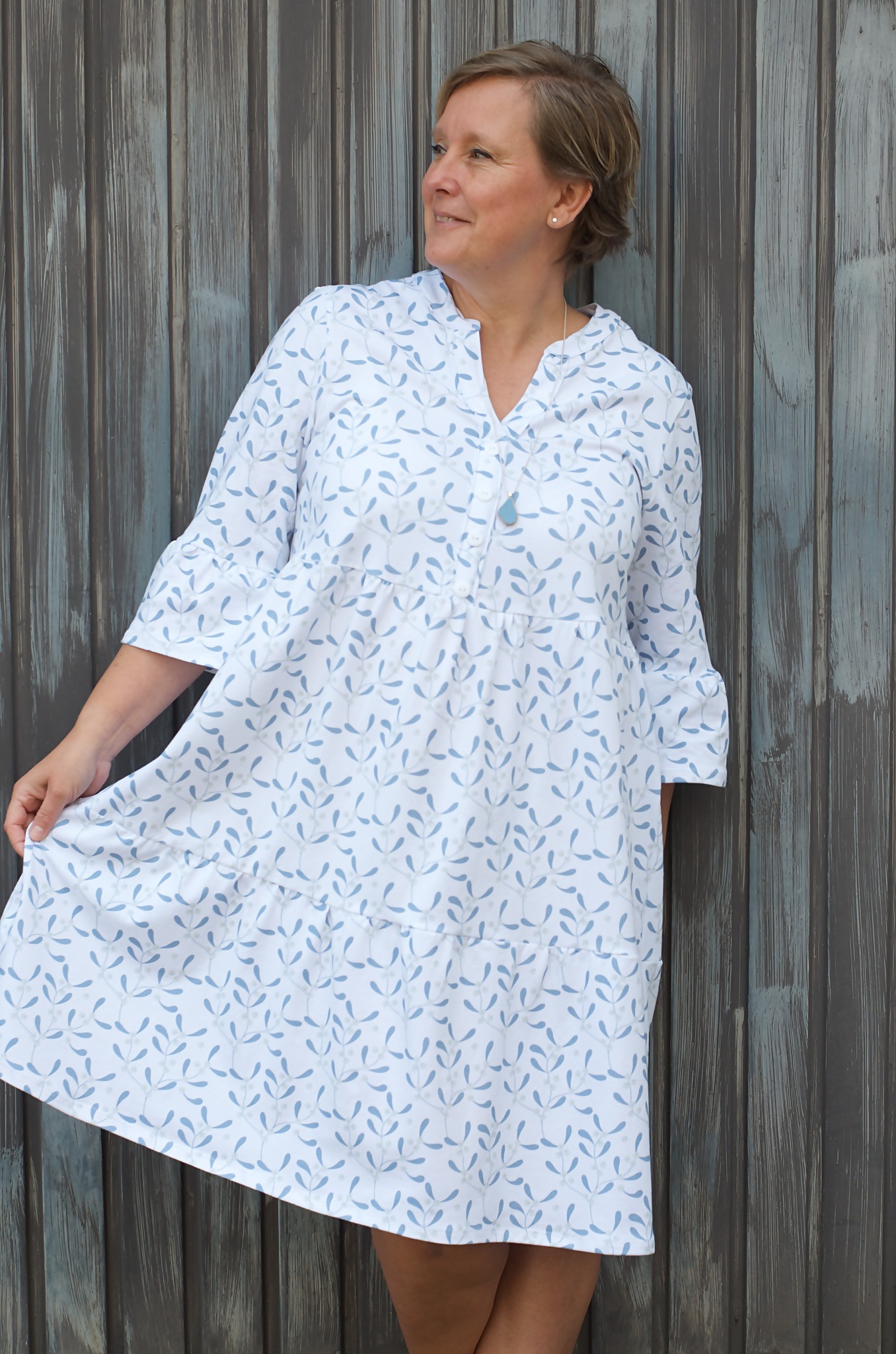 Organic fabric -  Mistel blue