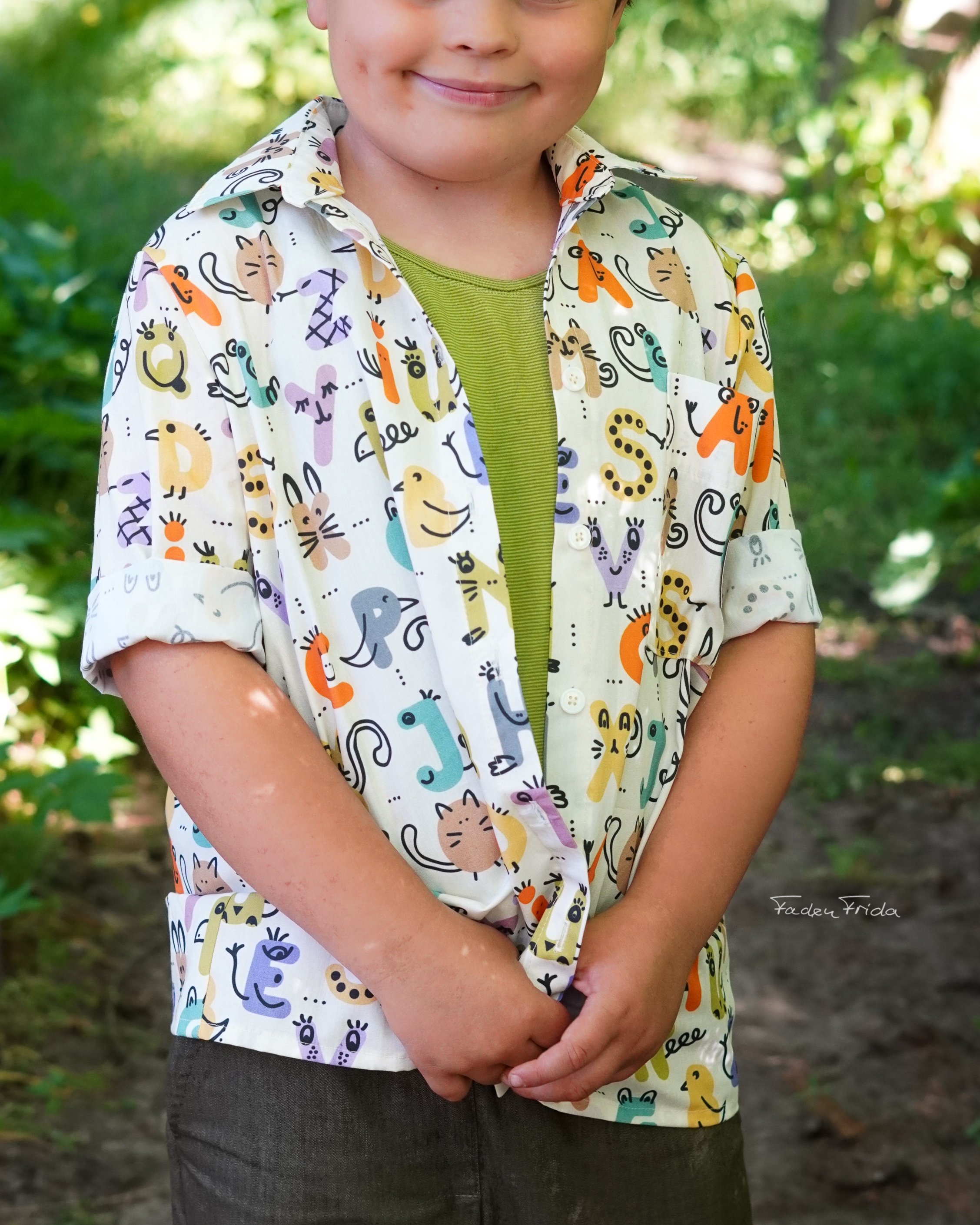 Organic fabric -  Kids Day Living Alphabet multicolor