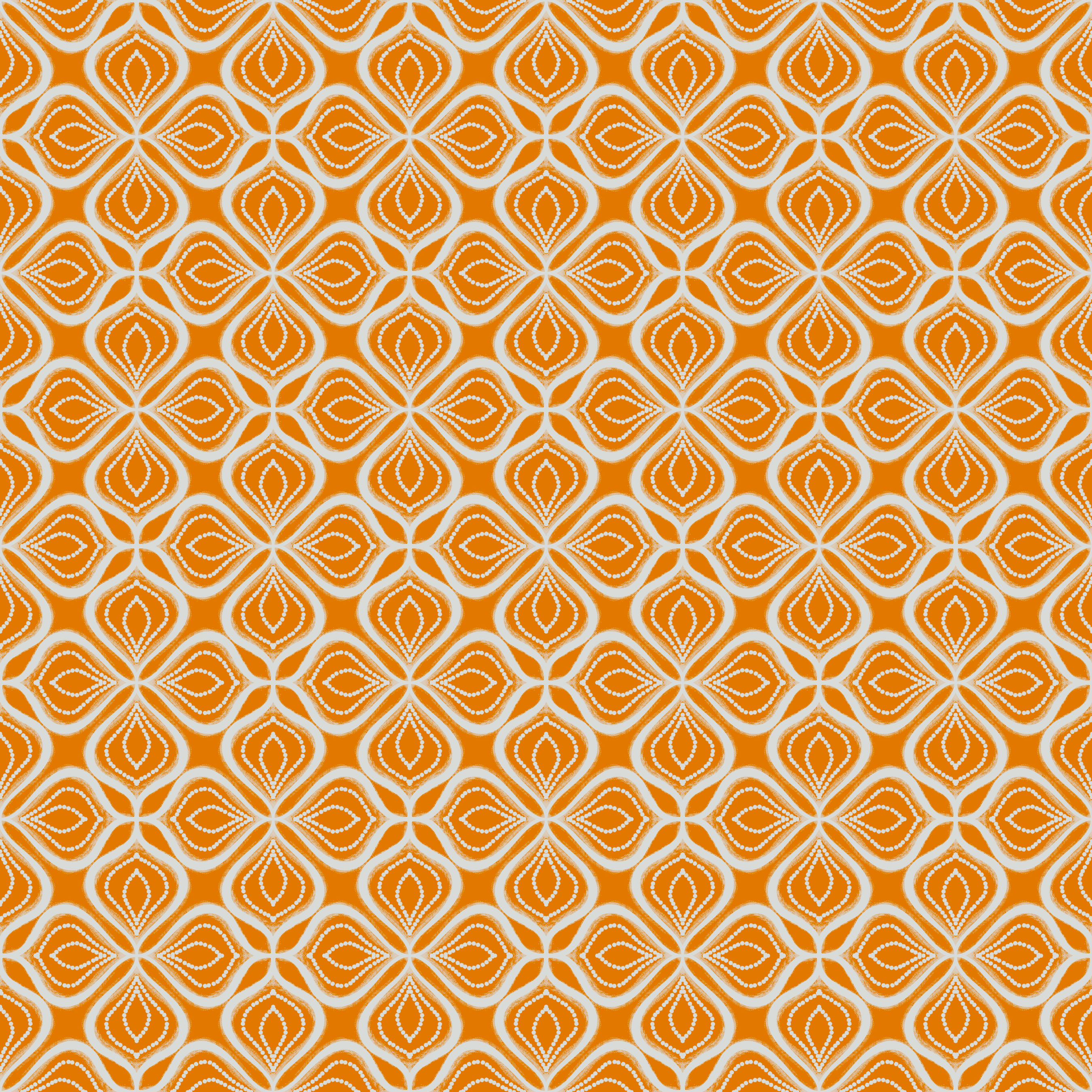 Bio Stoff - Retro Tropfen Orange von misspeppels in orange