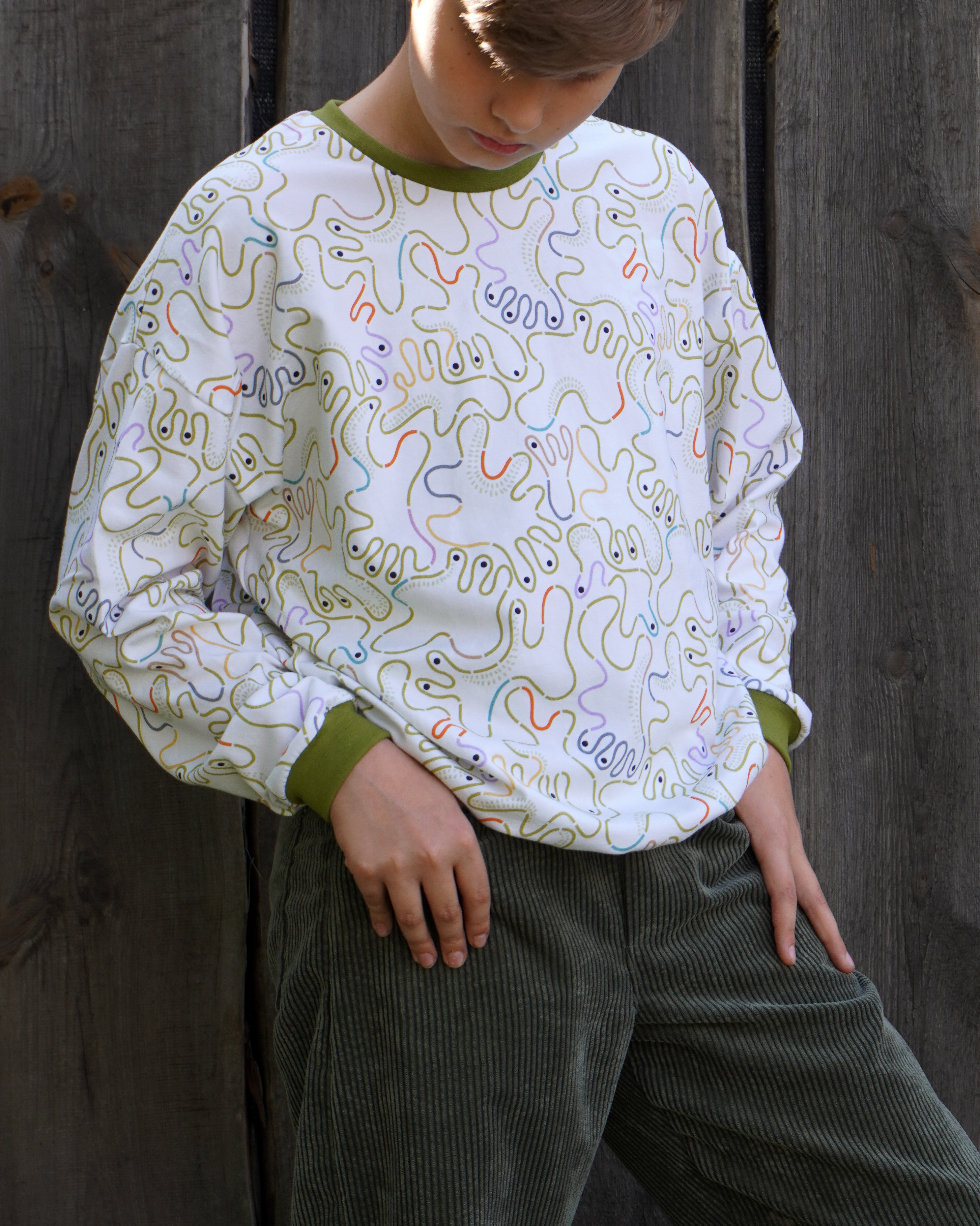 Organic fabric -  Kids Day Freak Out multicolor 