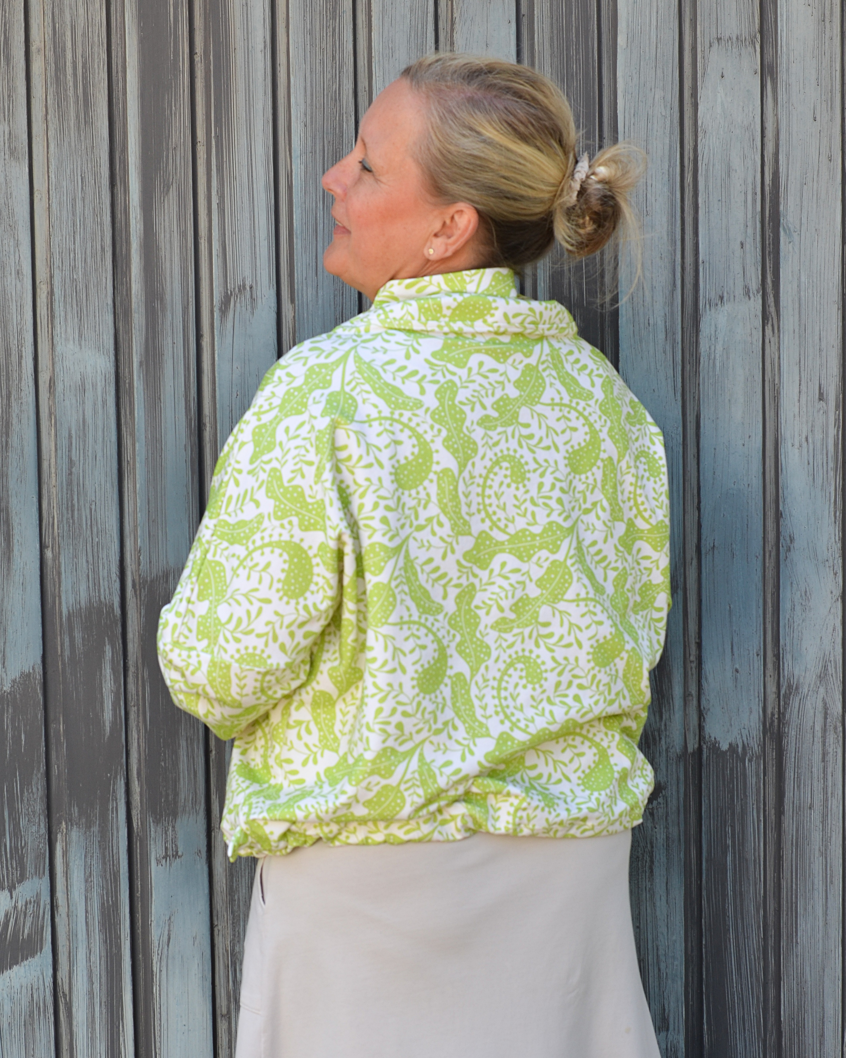 Bio Stoff  - Tropical Leaves grün