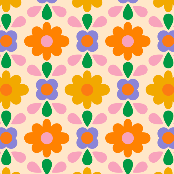 Organic Fabric - Floretta yellow