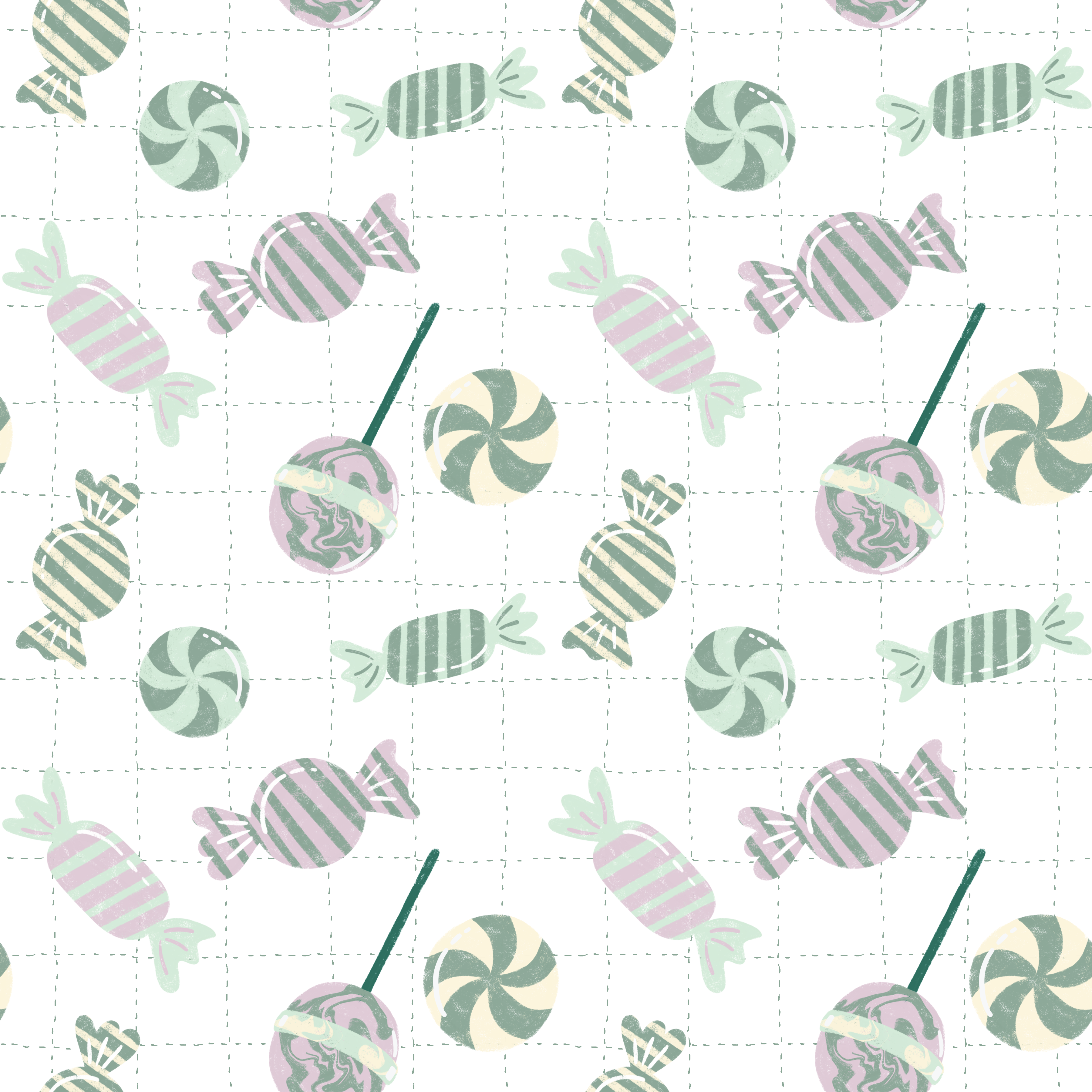 Bio Stoff - BonBons grün