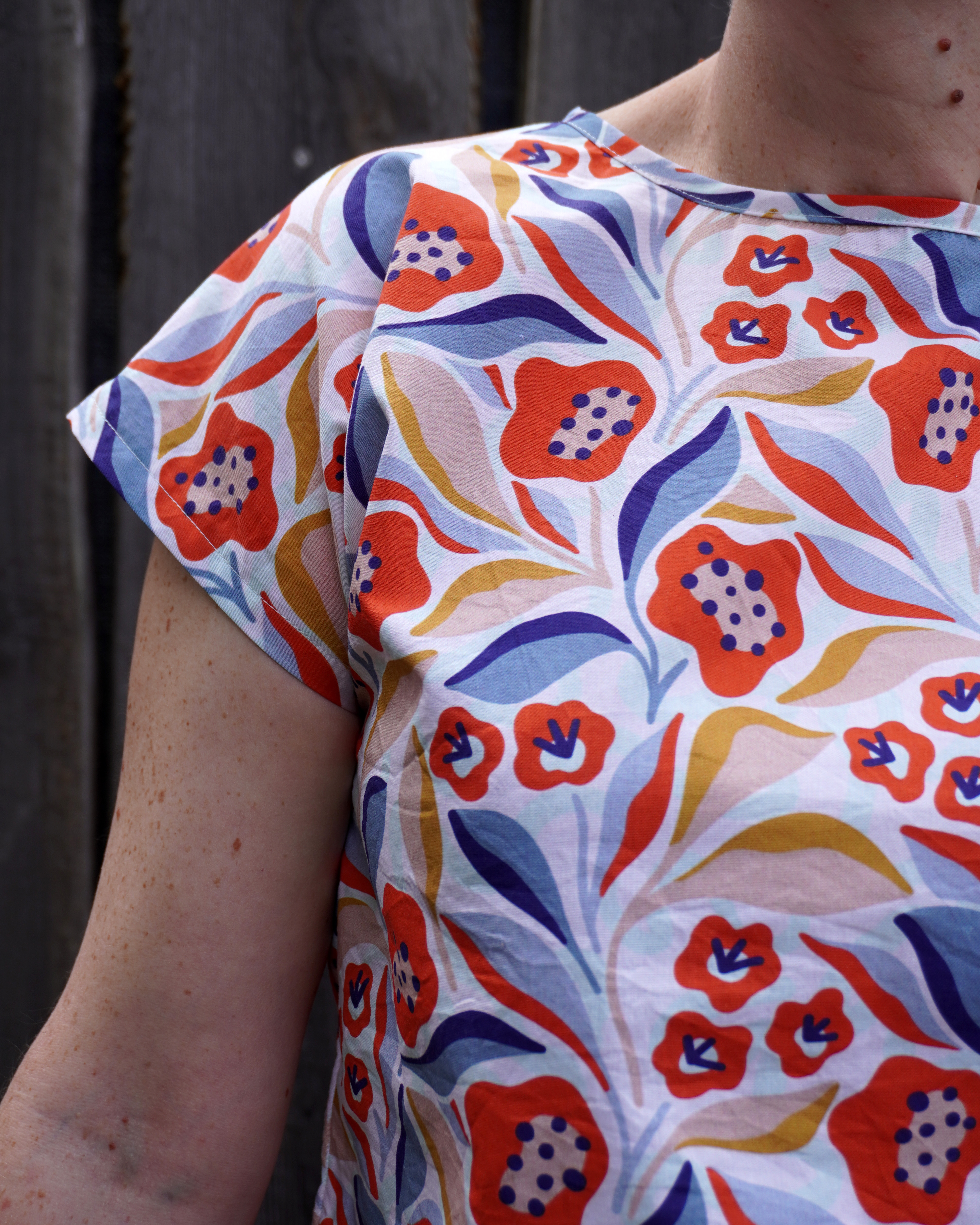 Organic fabric  - Küstenatelier Blumen multicolor