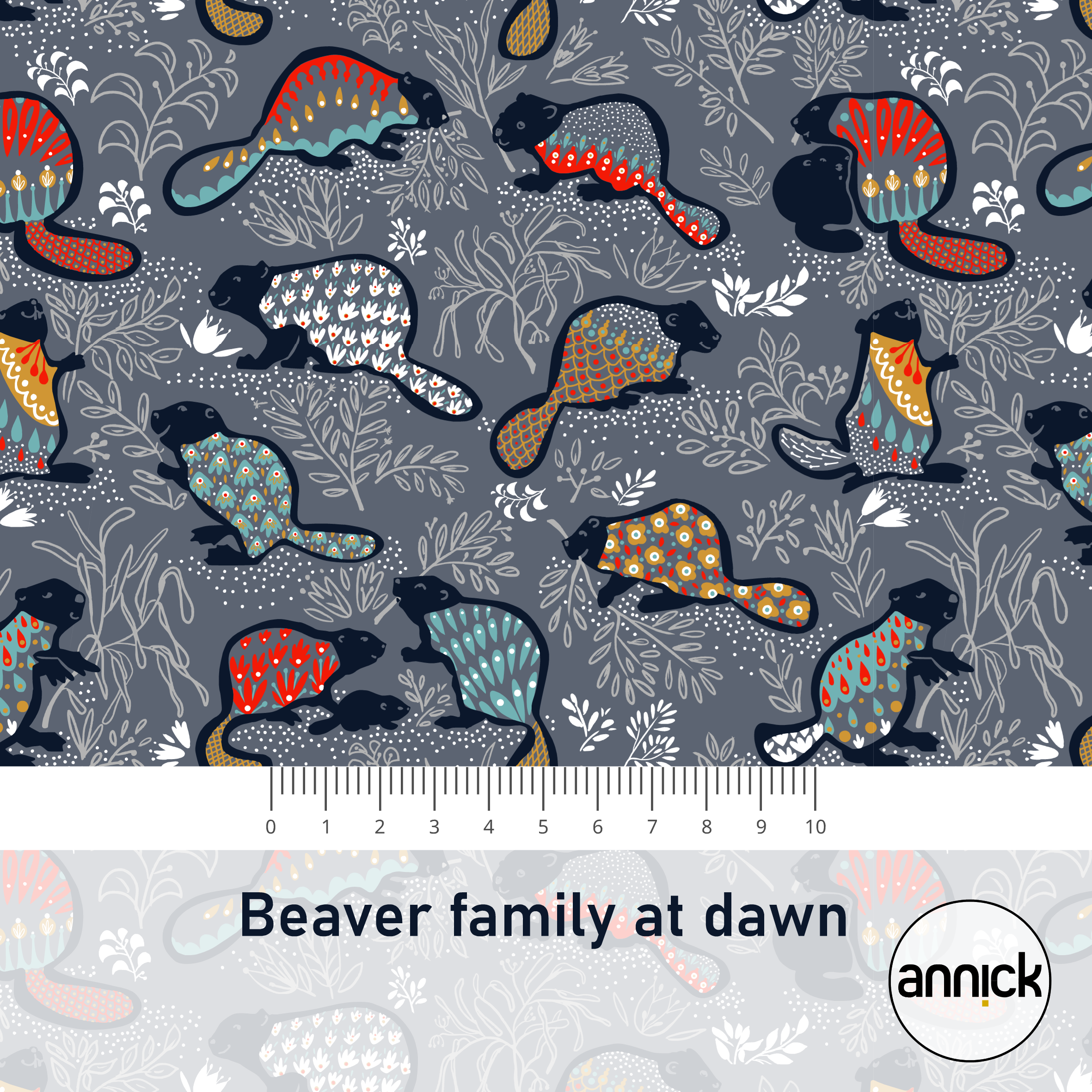 Beaver Family at Dawn