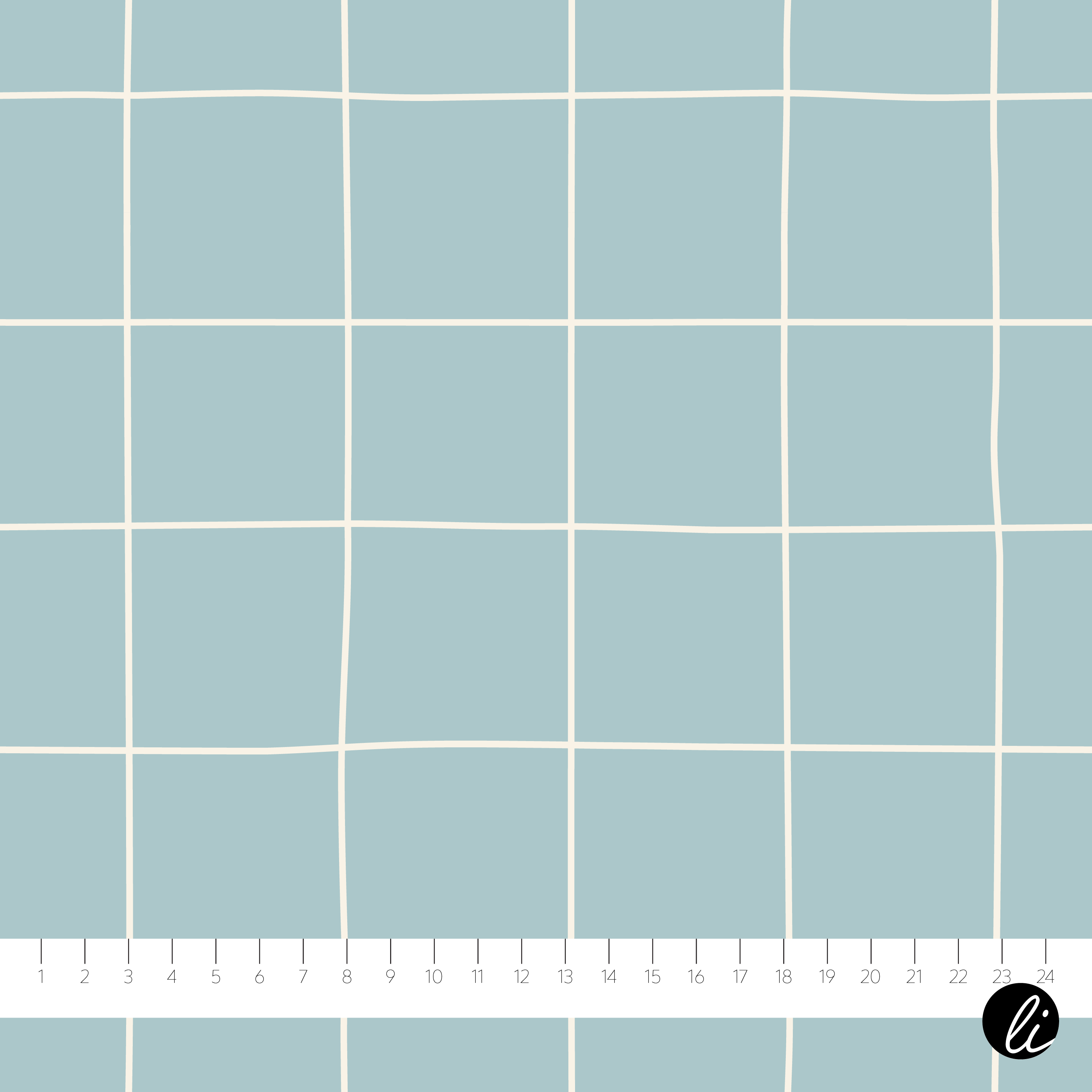 Bio Fabric - Check Blue by Andrea Liesert in blue