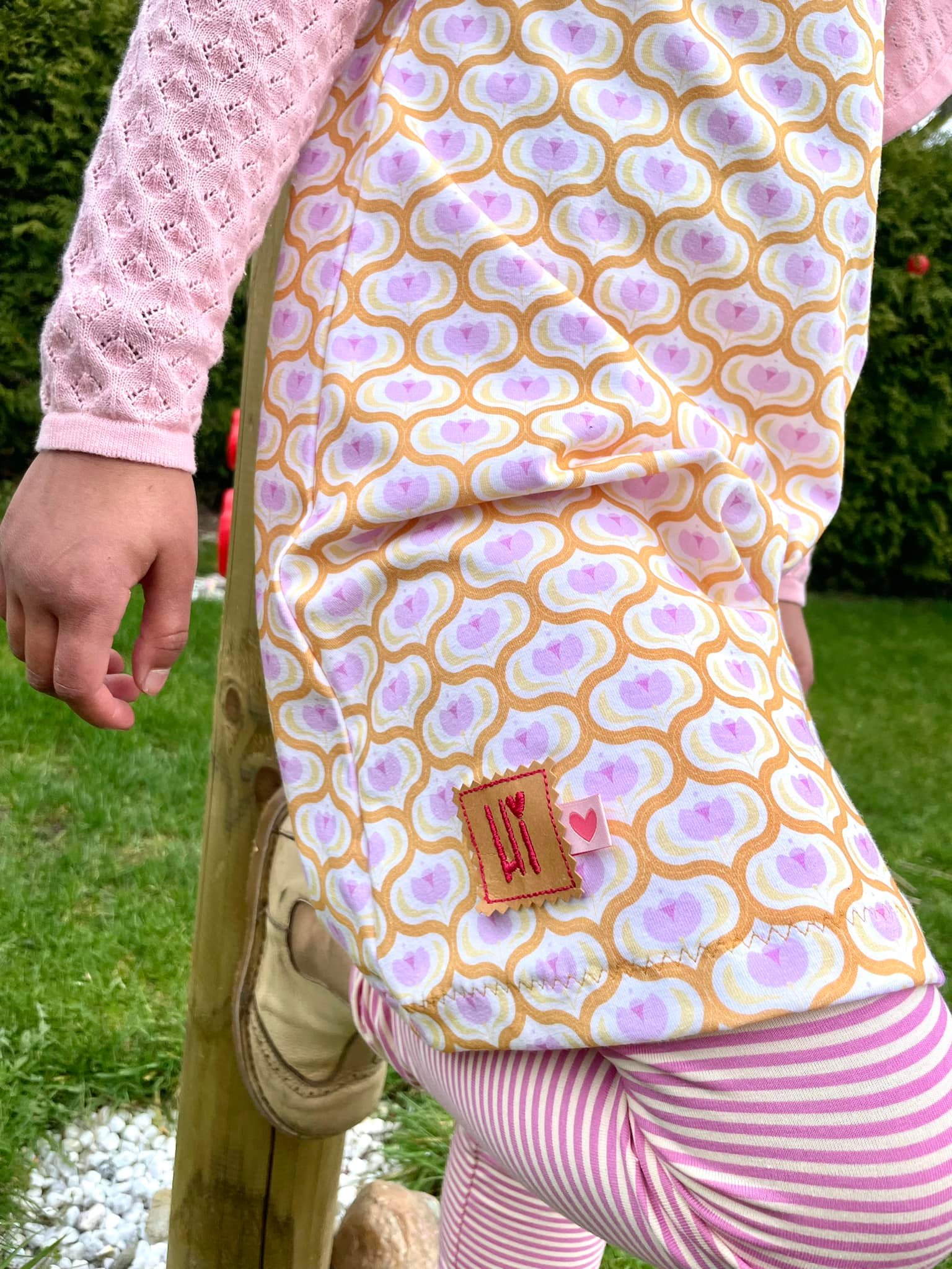 Bio Webware Stoff  -  Blumenliebe  - LisaSanders, Floral & Blumen, orange, Frühling, Sommer, Ornamente, 100% Bio-Baumwolle