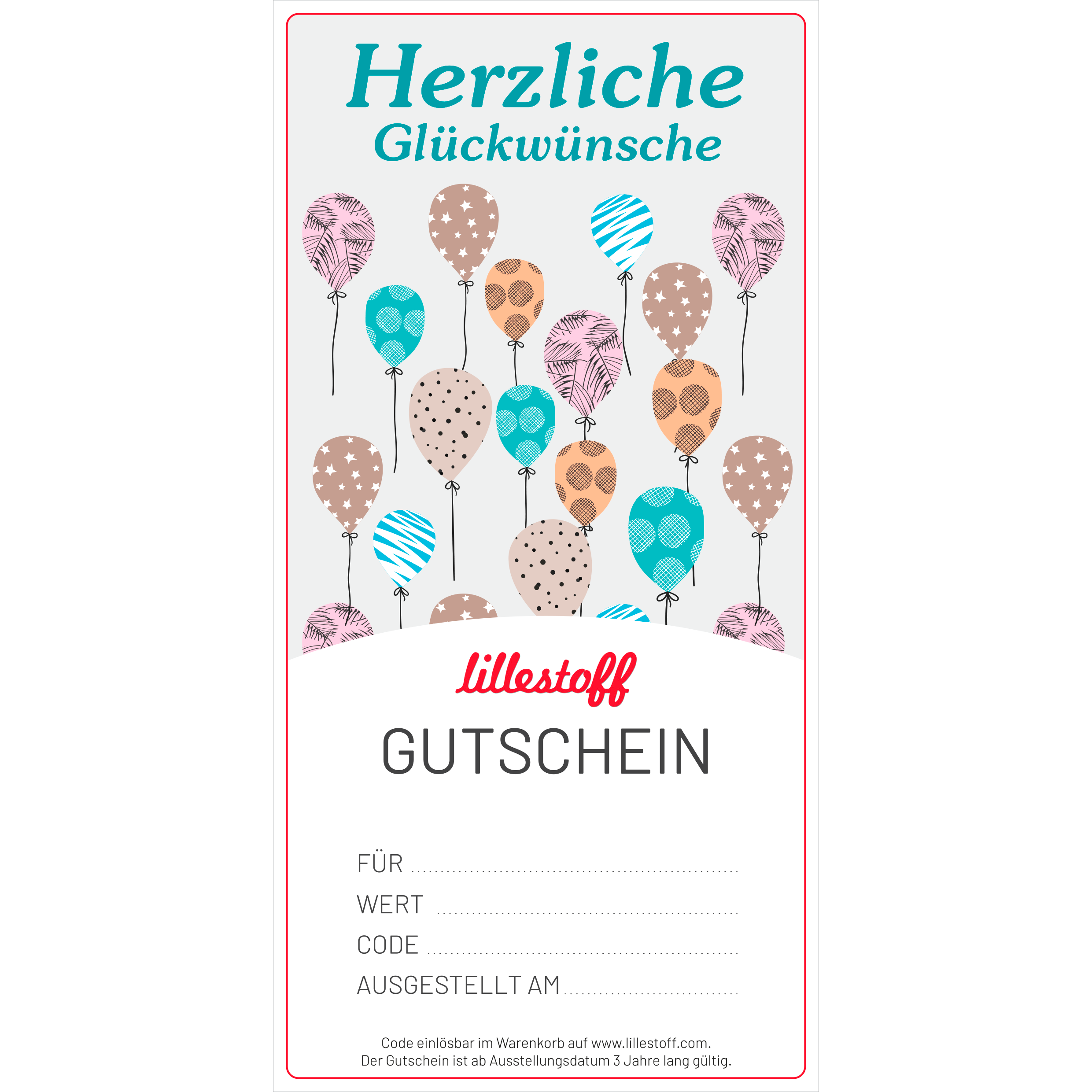 Geschenkgutschein Glückwünsche (Download)