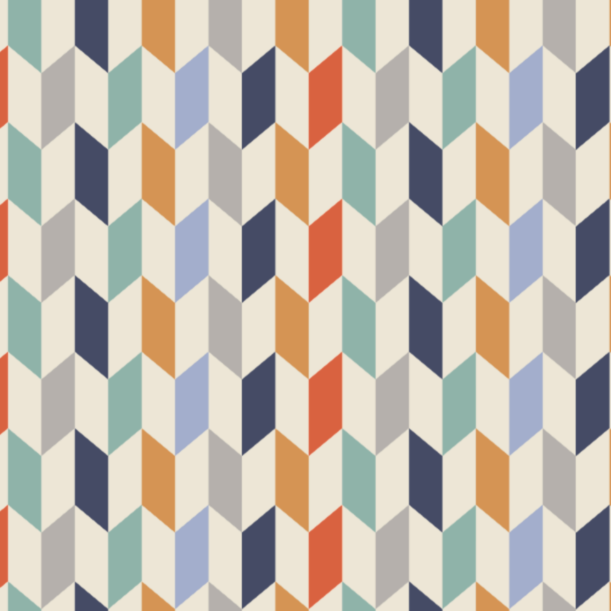 Bio Stoff - Geometric Evergreen Sorted Rhombus bunt