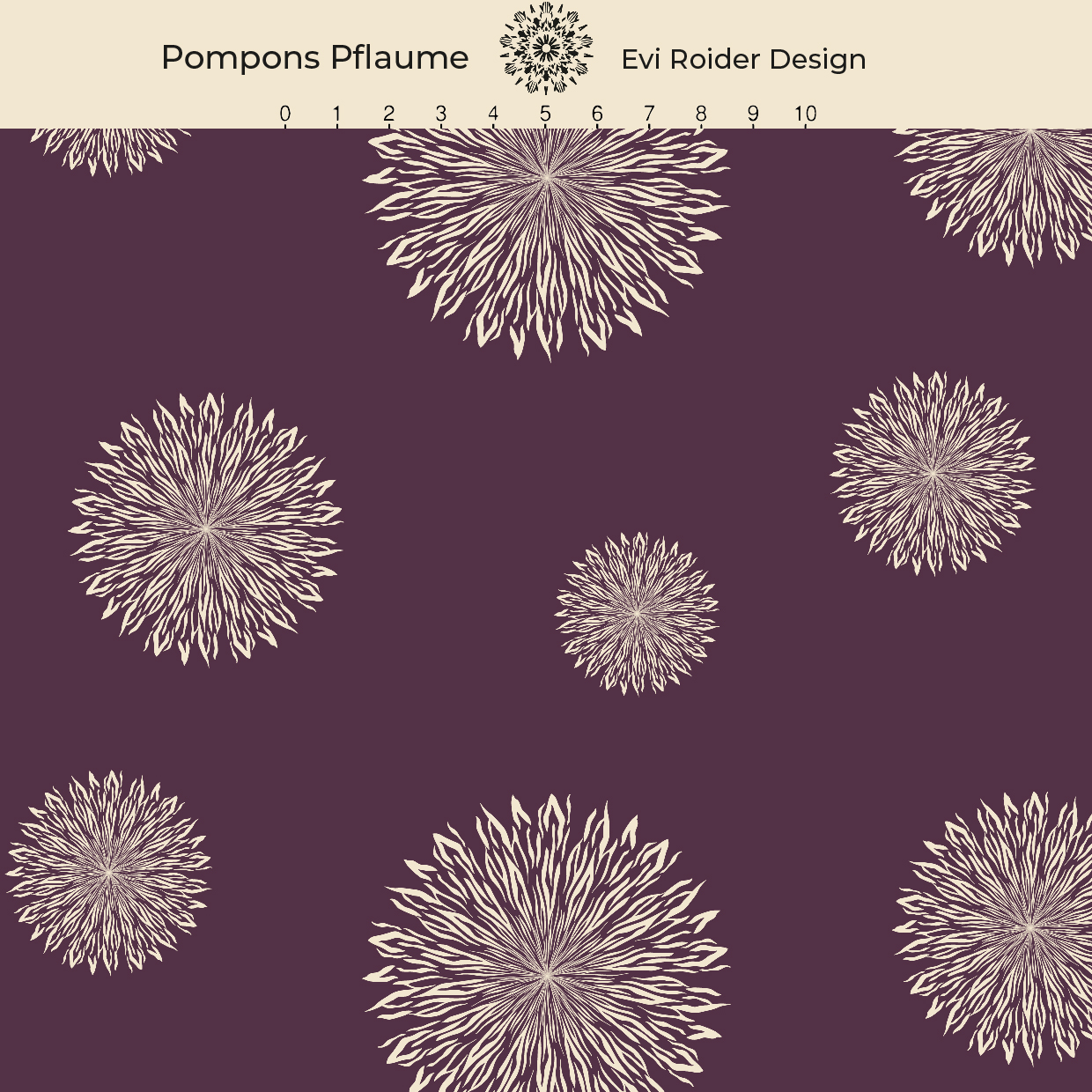 Bio Webware Stoff - Pompom Pflaume - EviRoider, Floral & Blumen, lila, 100% Baumwolle, Breite 150 cm Bio Webware Stoff - Pompom Pflaume - EviRoider, Floral & Blumen, lila, 100% Baumwolle, Breite 150 cm