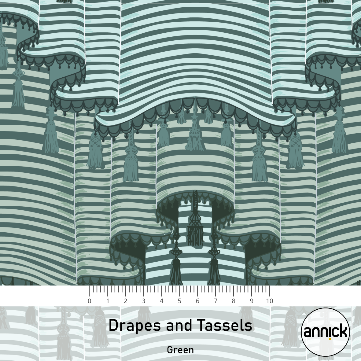 Bio Stoff - Drapes And Tassels green