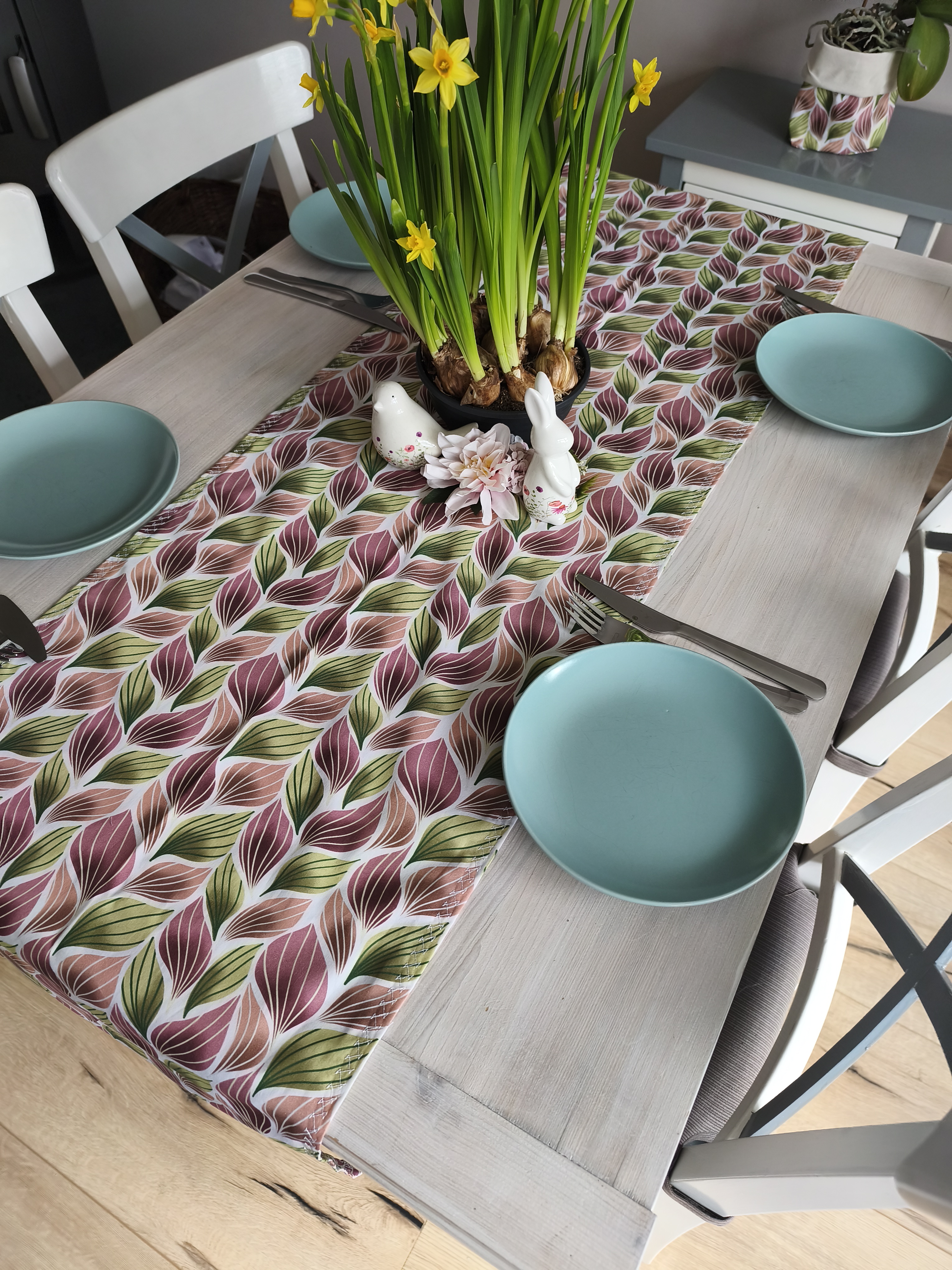 Bio Stoff  - Blätter Rankenzopf grün