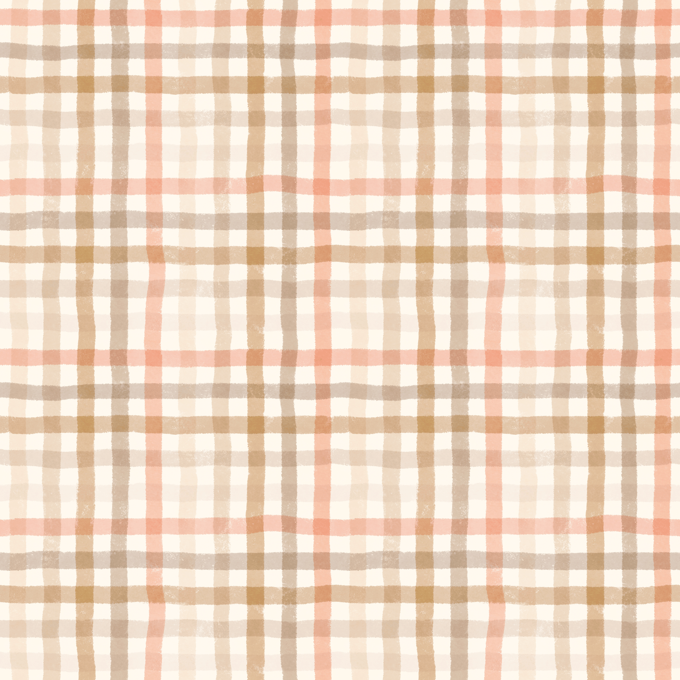 Bio Stoff - Gaenseliebe Karos Kombi Sandtoene von Pretty Little Pigs in beige