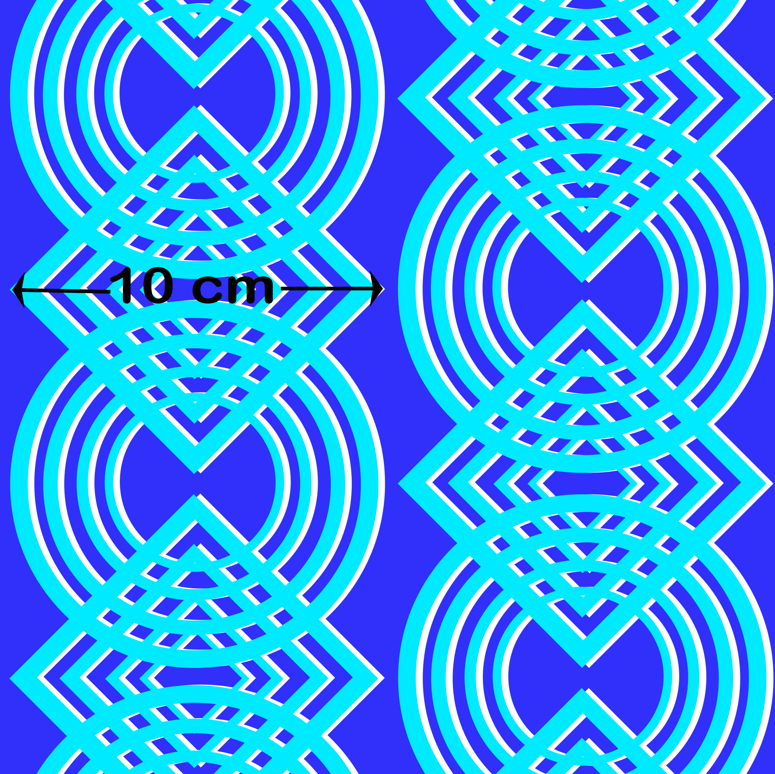 Bio Webware Stoff  -  Circles and Squares Blue Klein  - KimbusMom, blau, 100% Bio-Baumwolle