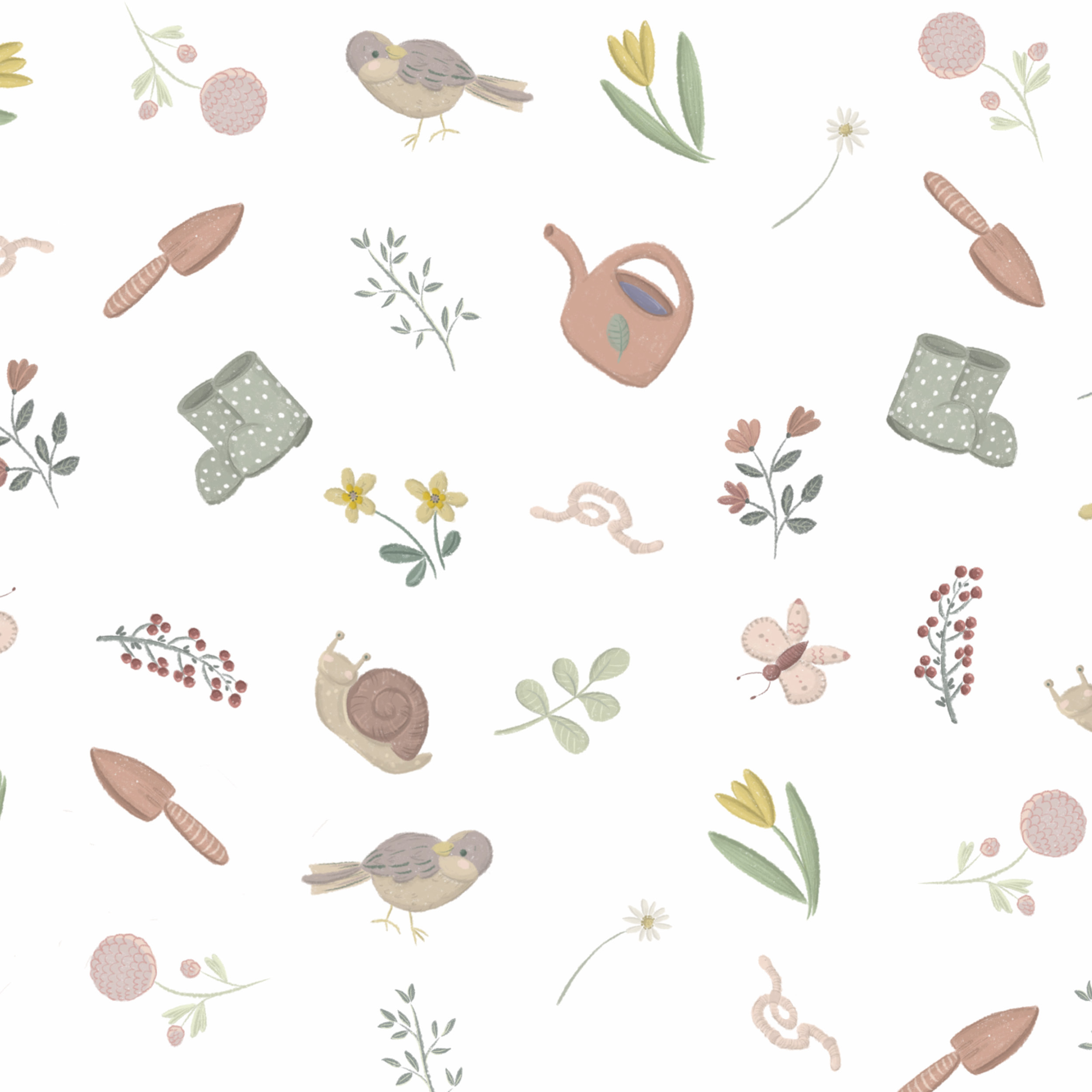 Bio Stoff  - Frühlingsgefühle weiß