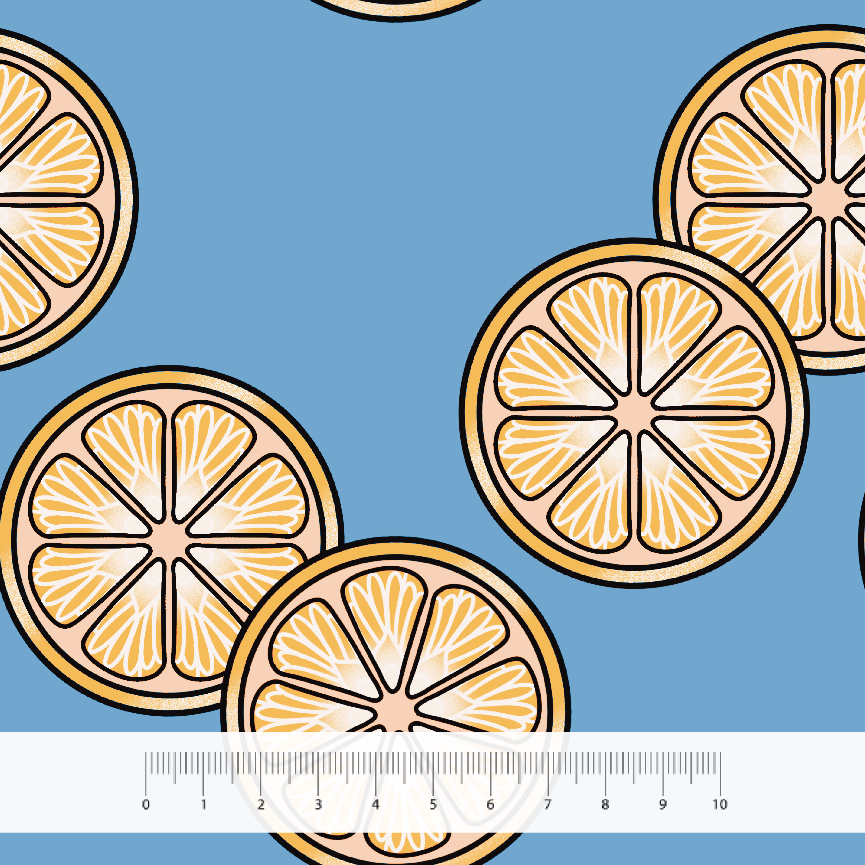 Bio Fabric - Oranges by Ames Definitely Odd in orange