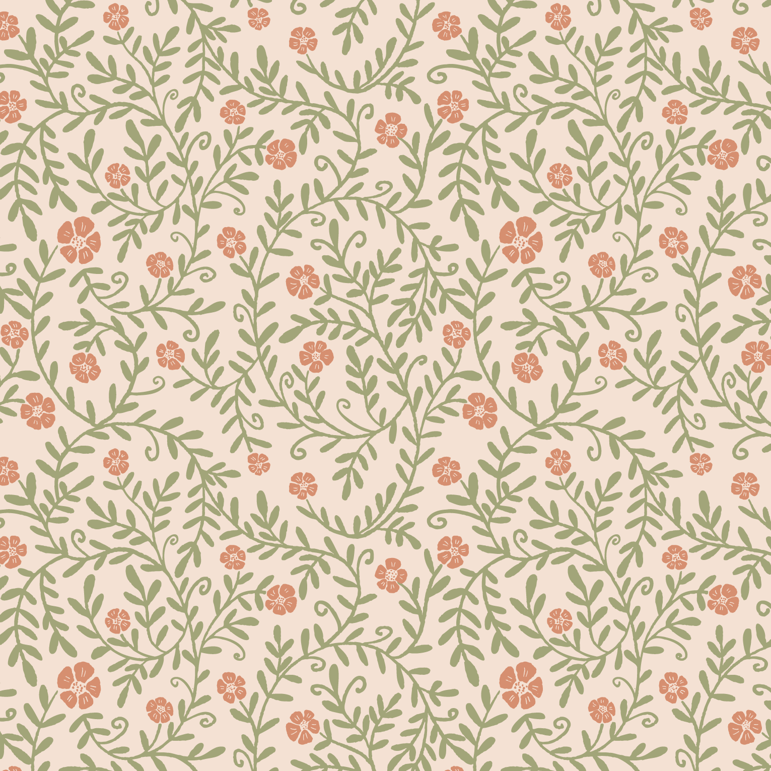Organic fabric - Fleuron