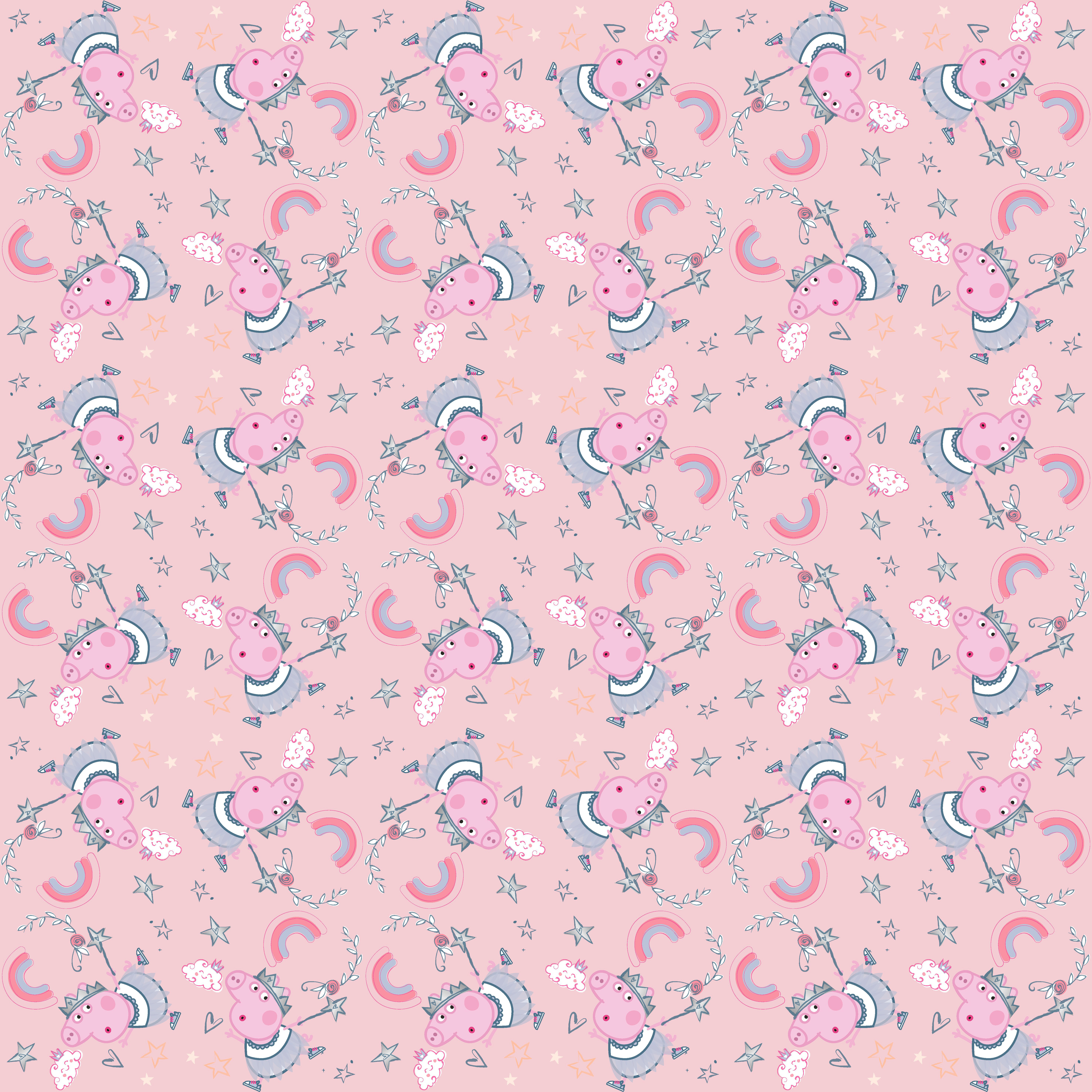 Bio Stoff  -  Peppa Pig Princess  - PeppaPig, Tiere, rosa