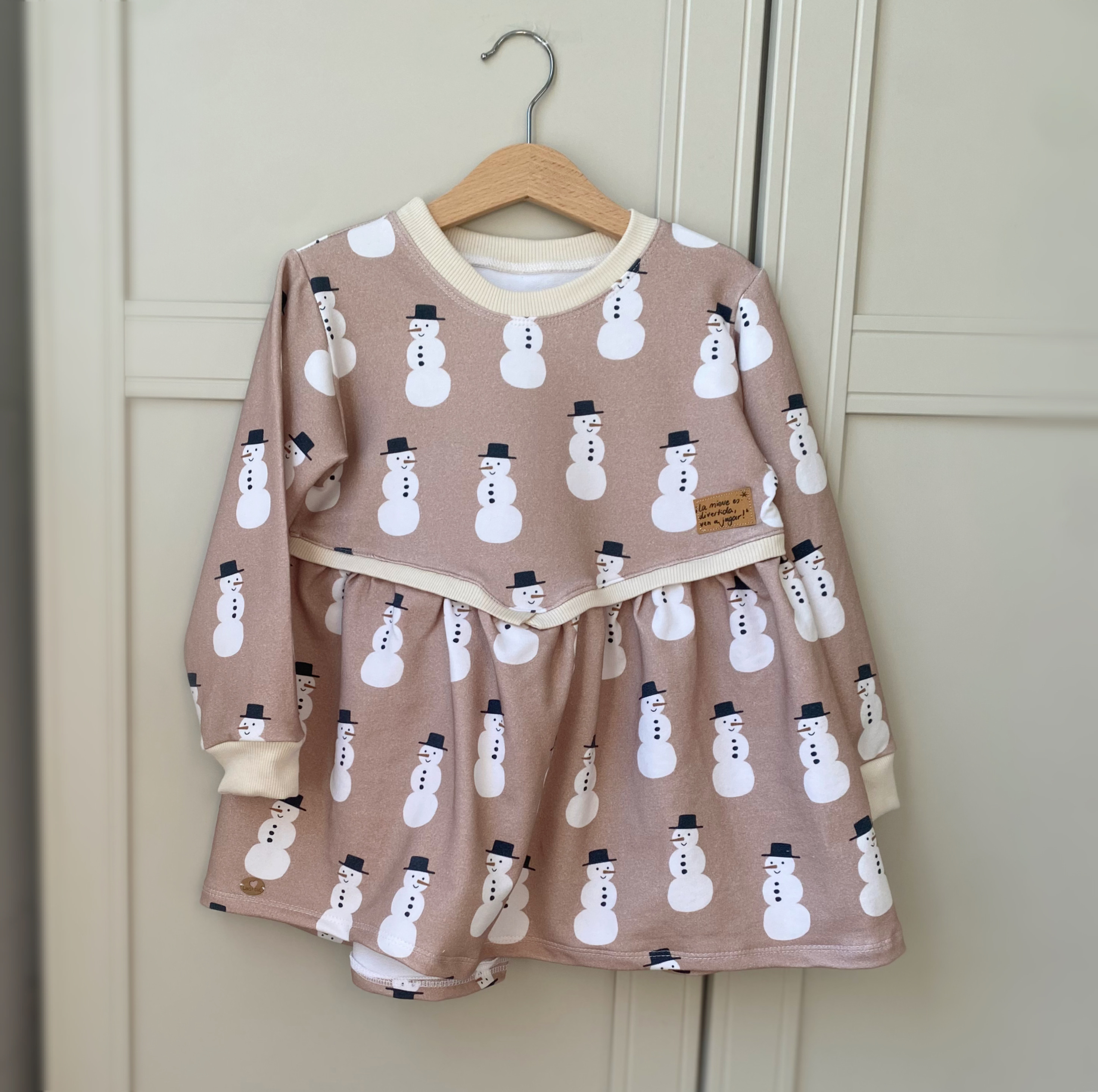 Bio Webware Stoff  - Schneemann Dunkelgrün - KathrinWoo, Weihnachten, grün, 100% Baumwolle