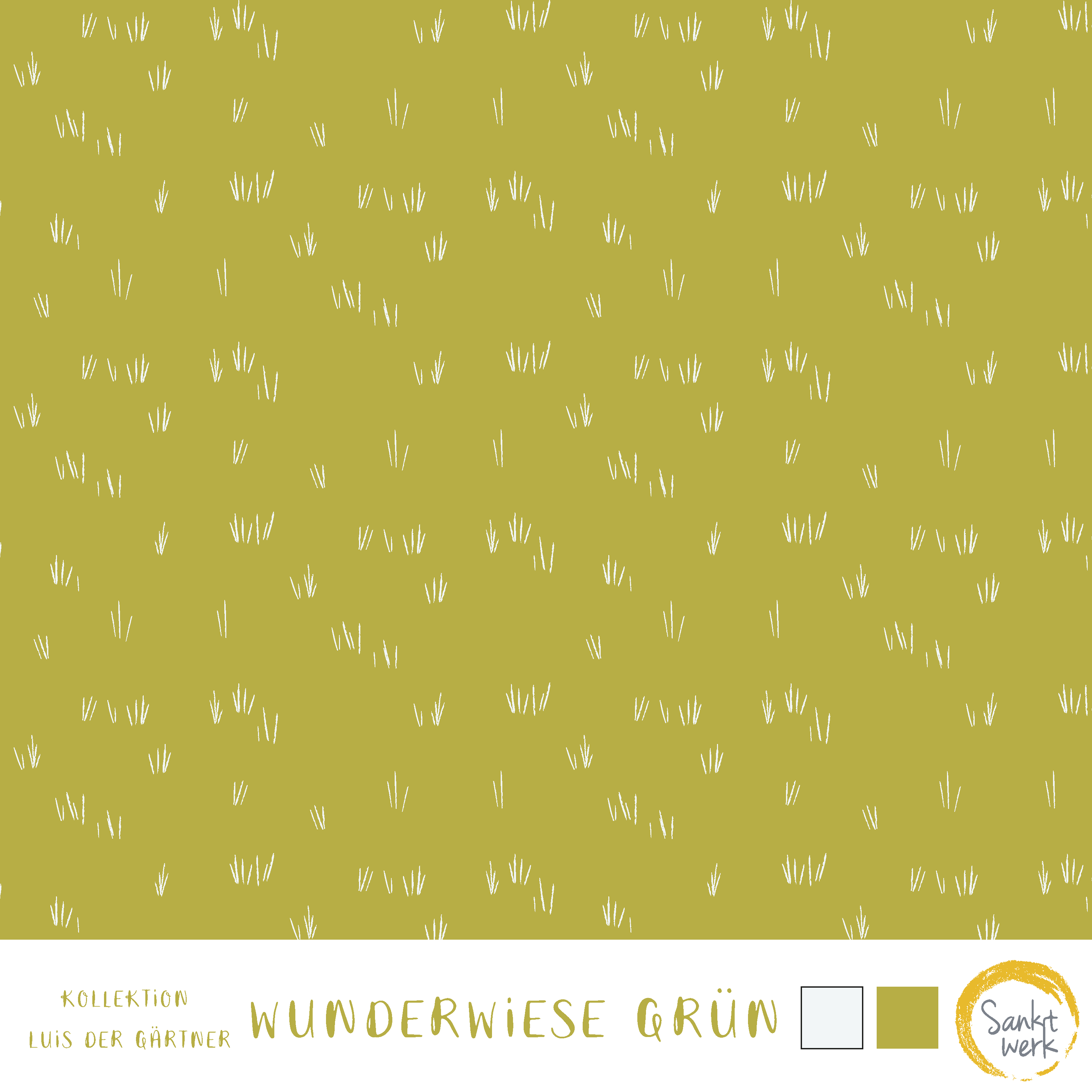 Bio Stoff  -  Wunderwiese  - Sanktwerk, Floral & Blumen, Garten, Frühling, grün