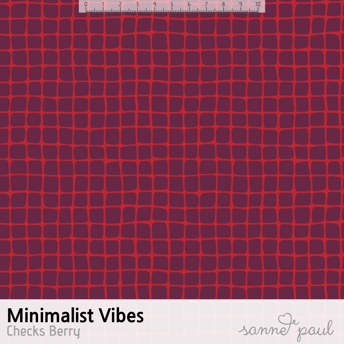 Bio Stoff - Minimalist Vibes Checks Berry von Sanne Paul in bordeaux