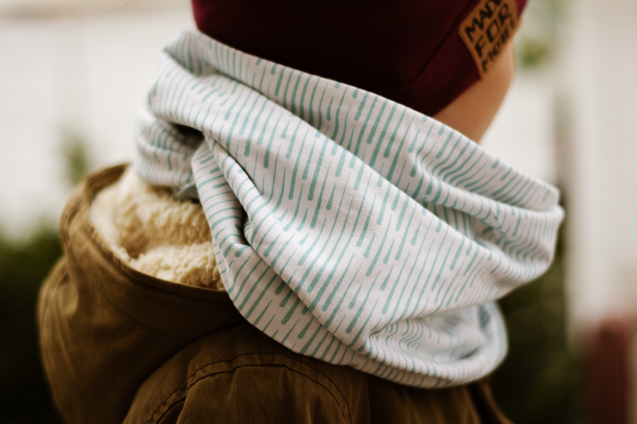 Bio Webware Stoff  -  Schnürlregen  - LisaSanders, mint, 100% Bio-Baumwolle