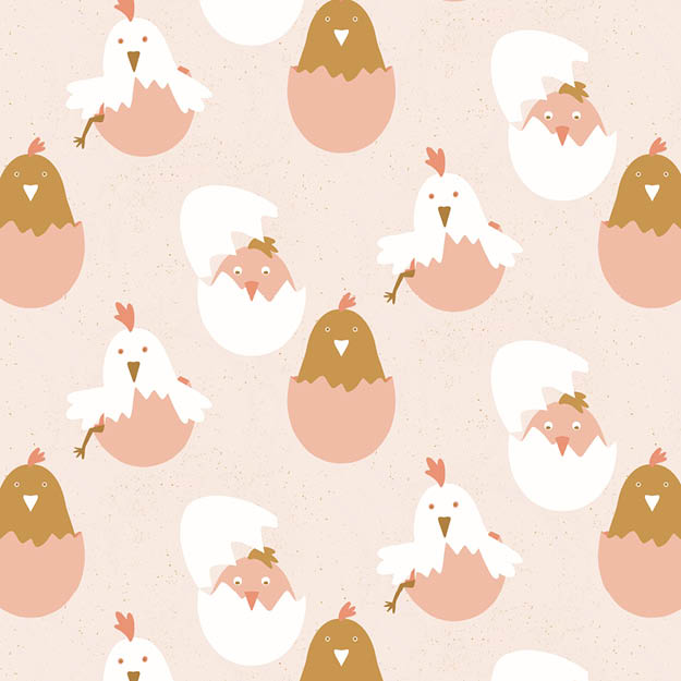 Bio Stoff - Huhn Allover rosa - misspeppells