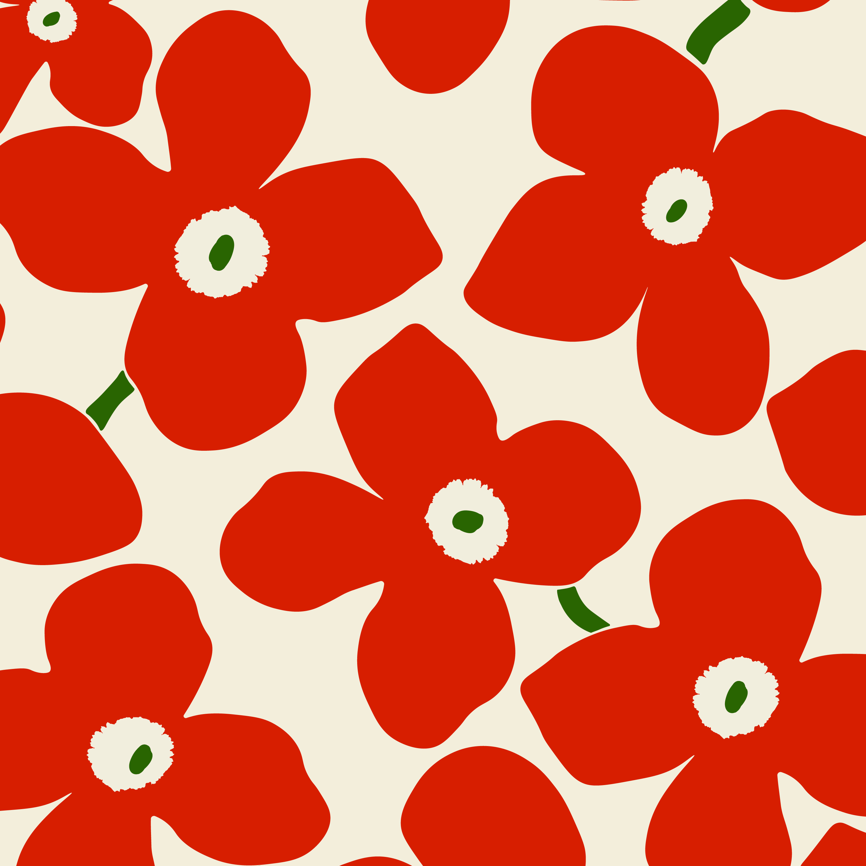 Bio Stoff - Bold Flowers rot