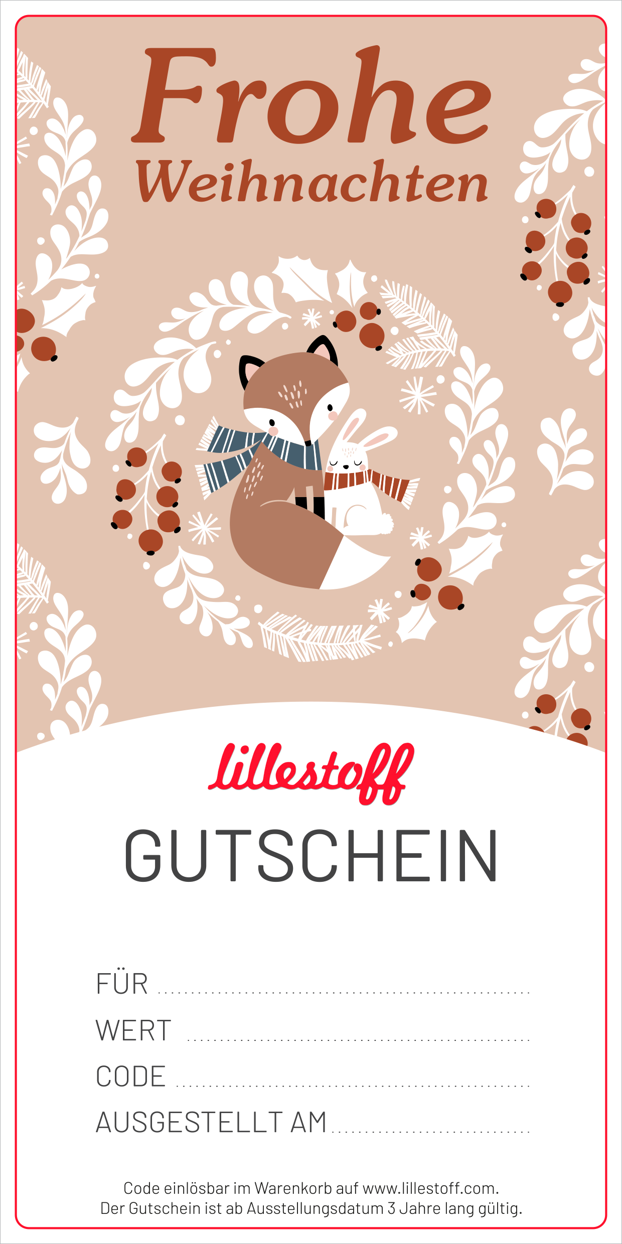 Geschenkgutschein Weihnachten (Download)