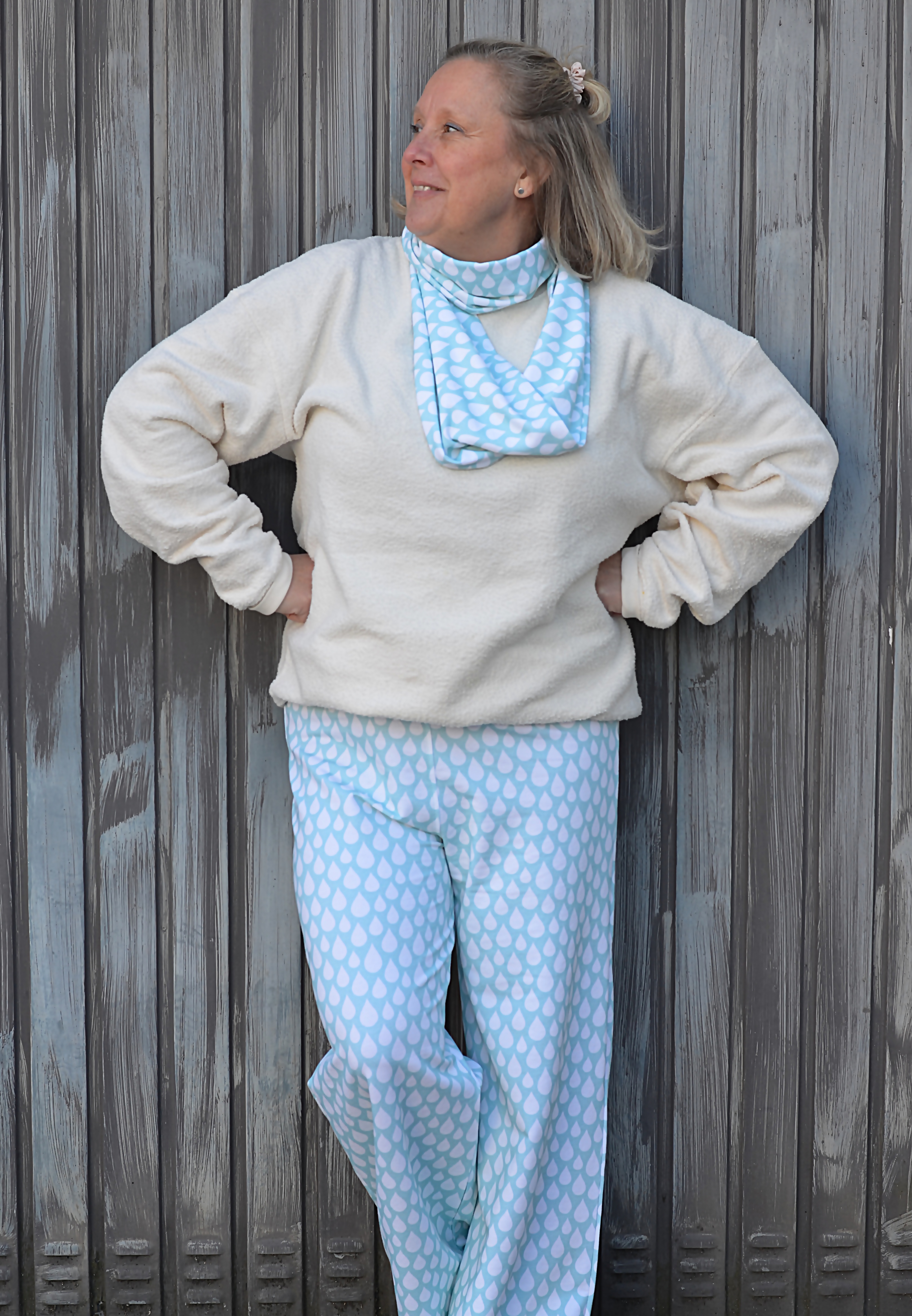  Bio Stoff - Wassertropfen mintgrün