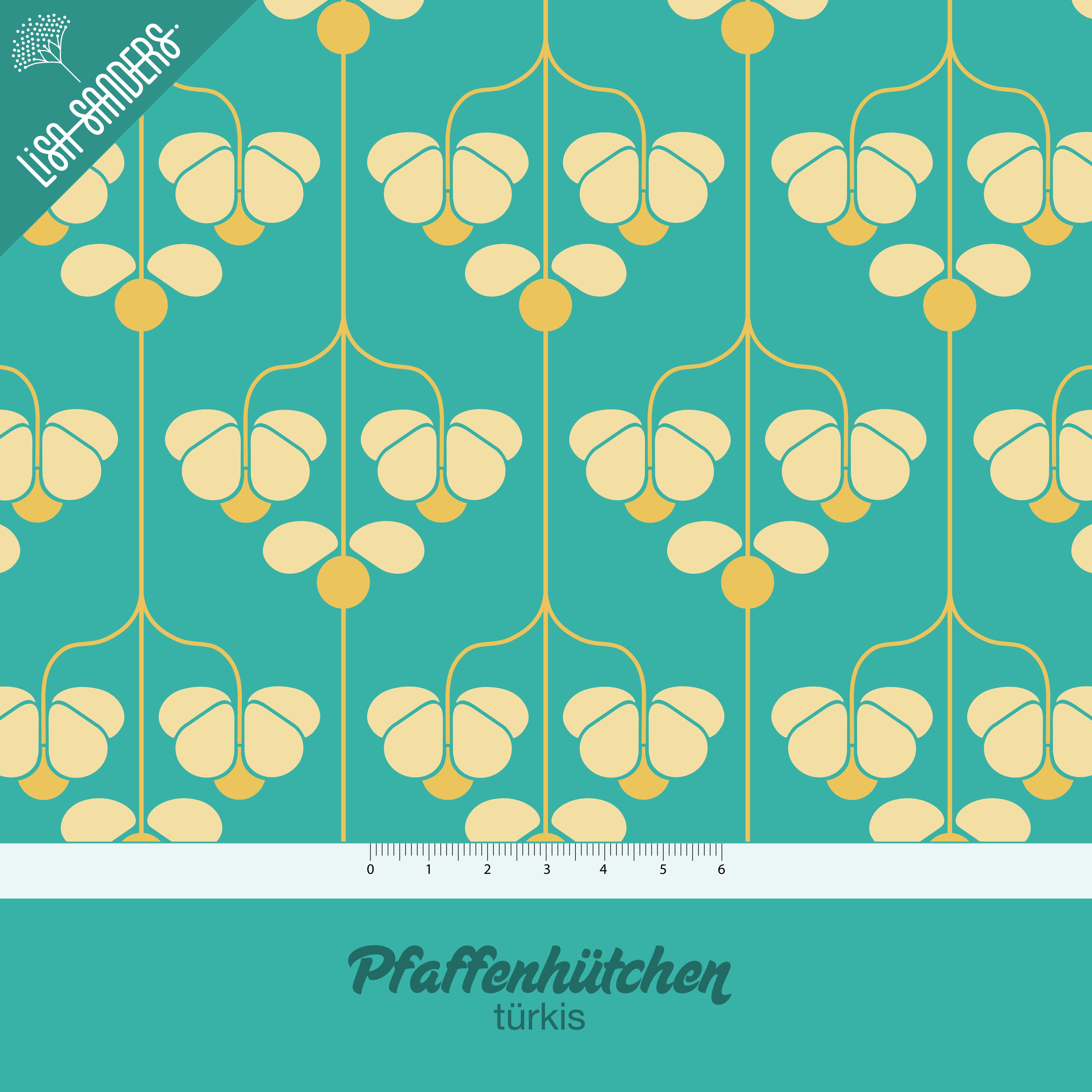 Bio Stoff  - Pfaffenhütchen türkis