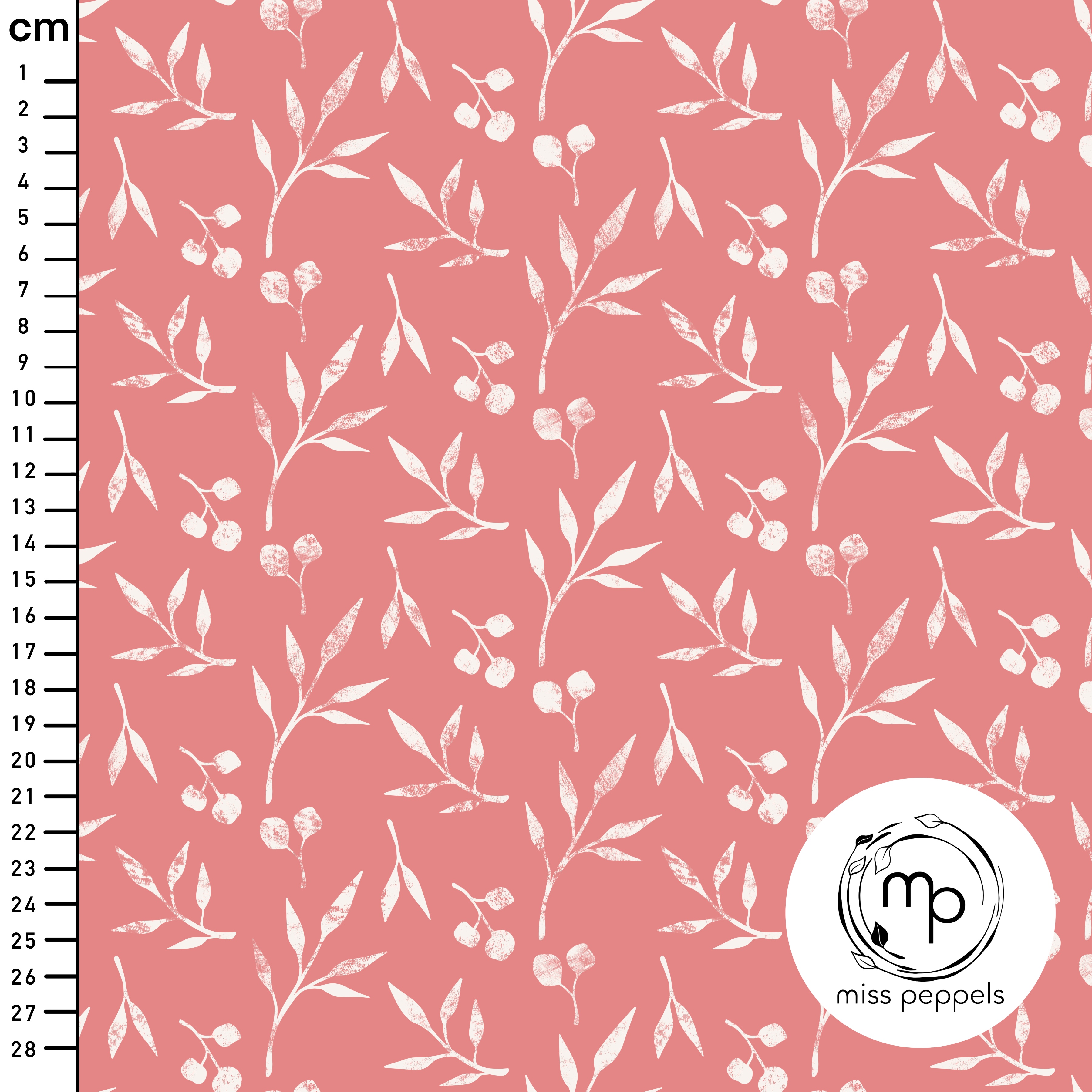 Organic Fabric - Branches Dusty Pink by misspeppels in pink