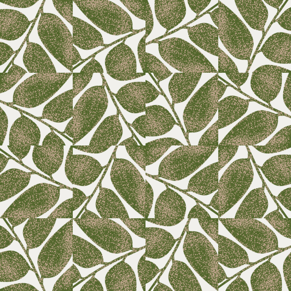 Bio Stoff  - Blätter Puzzle grün