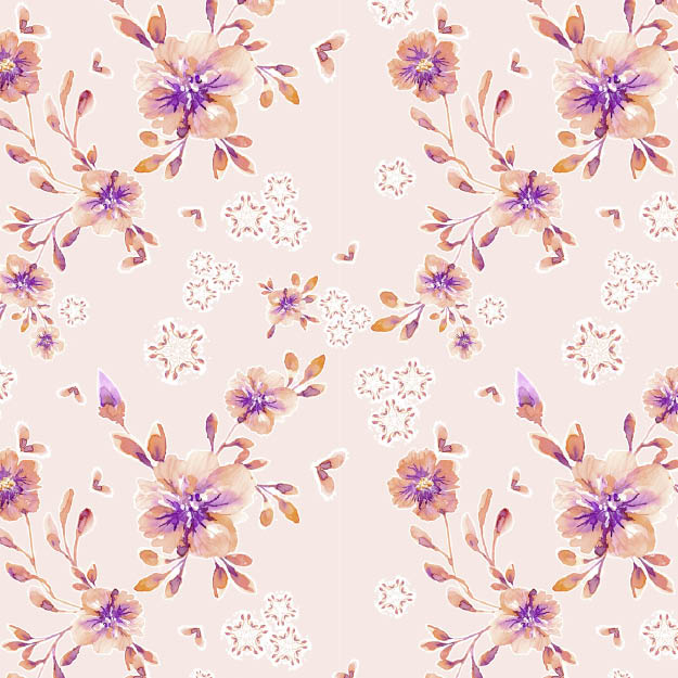 Bio Stoff - Aquarelltraum rosa - Evi Roider Design