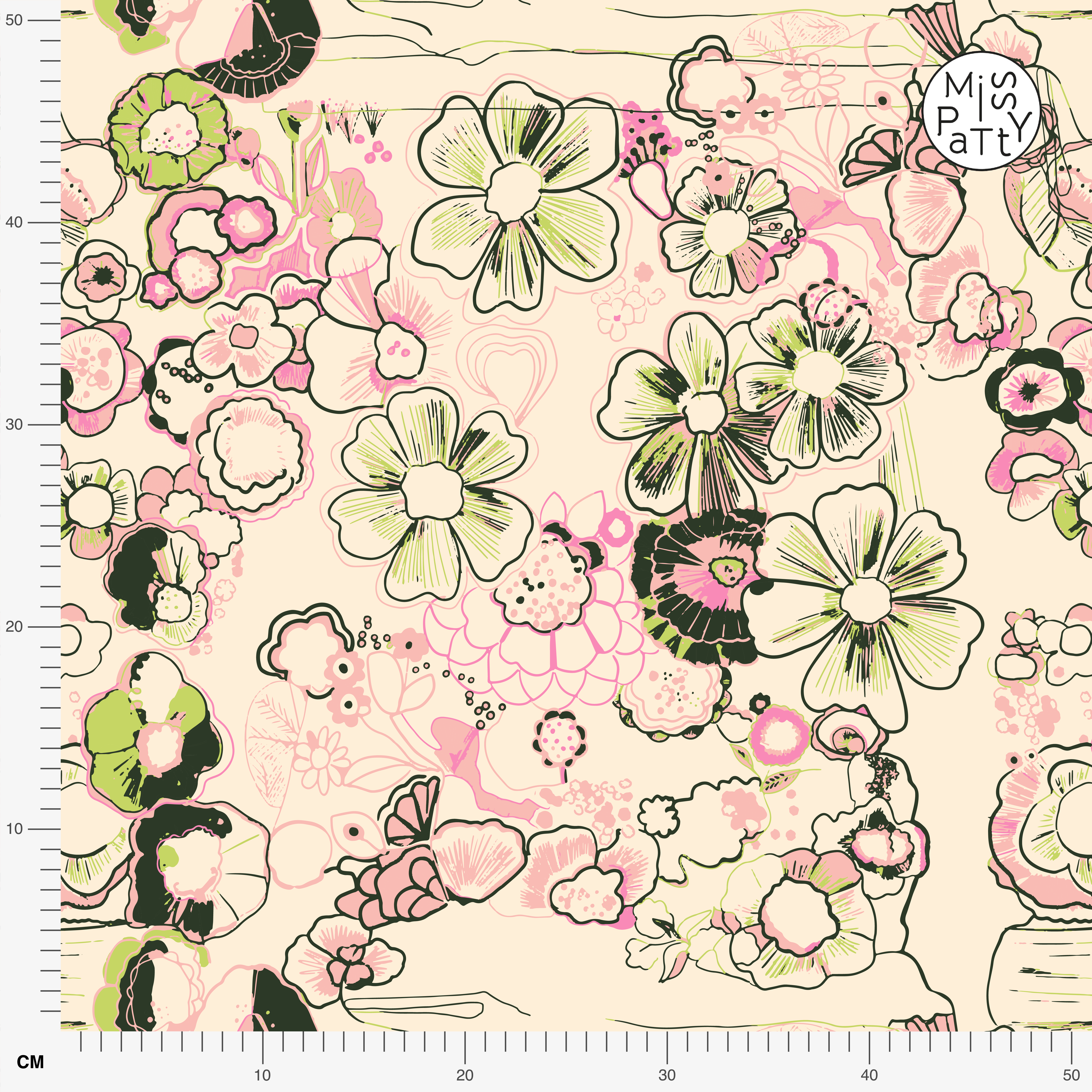 Organic fabric  - Blumenmeer