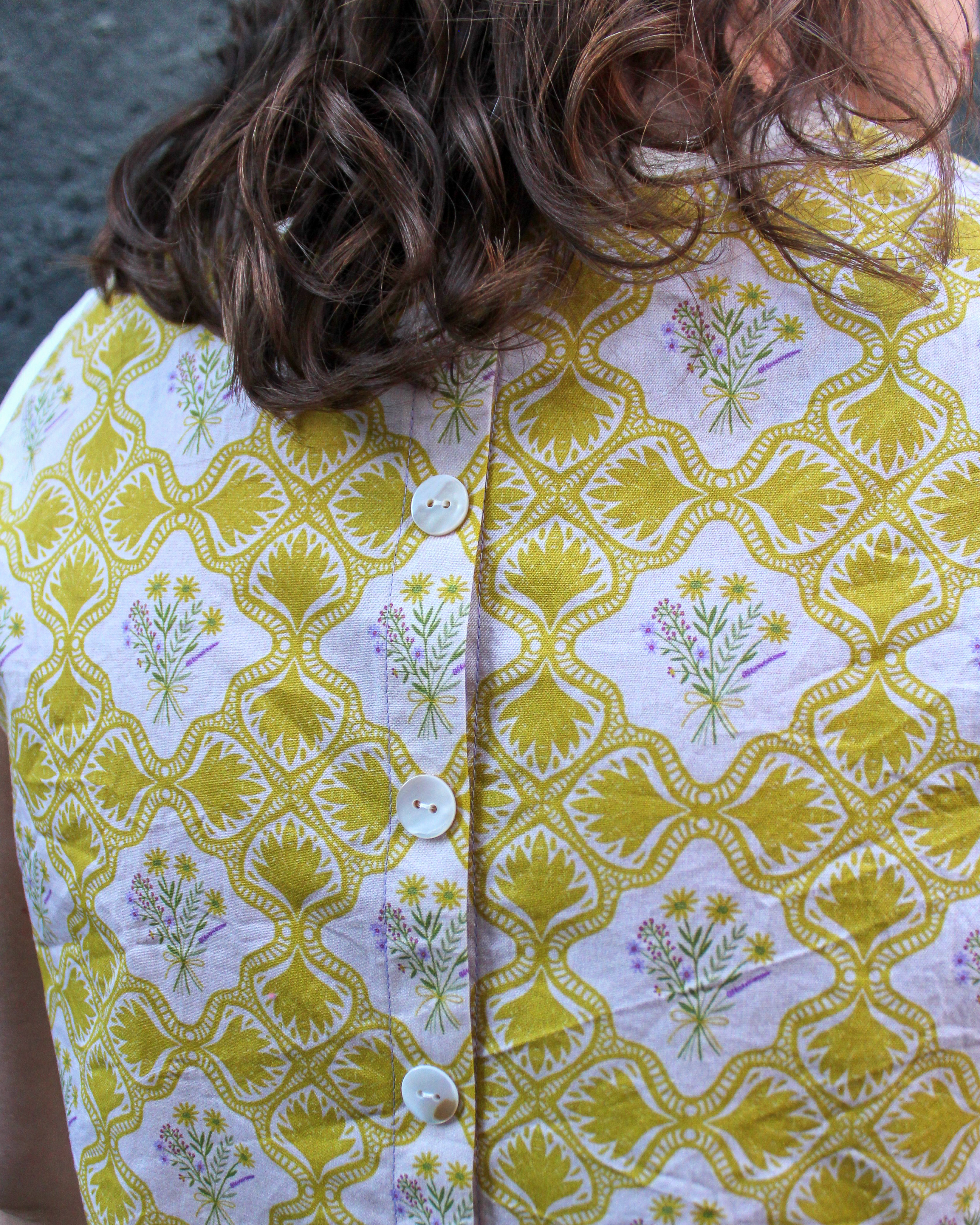 Organic fabric - Golden Thread yellow