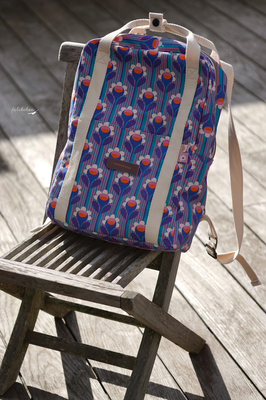 Bio Summersweat Stoff  -  Blüüt  - Fummelhummel, Frühling, Floral & Blumen, blau, bunt, Breite 150 cm