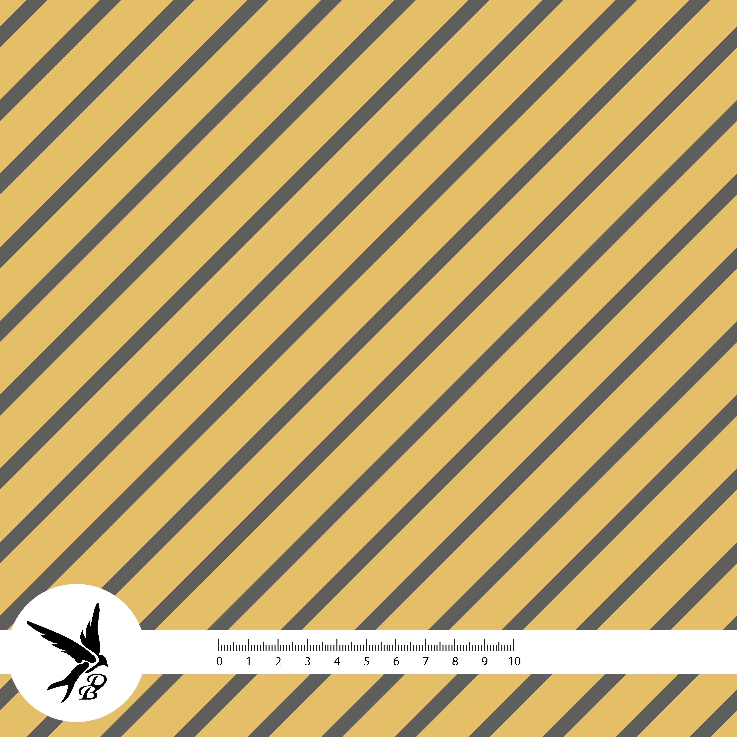 Bio Stoff - Geo Flight Papagei Streifen gelb