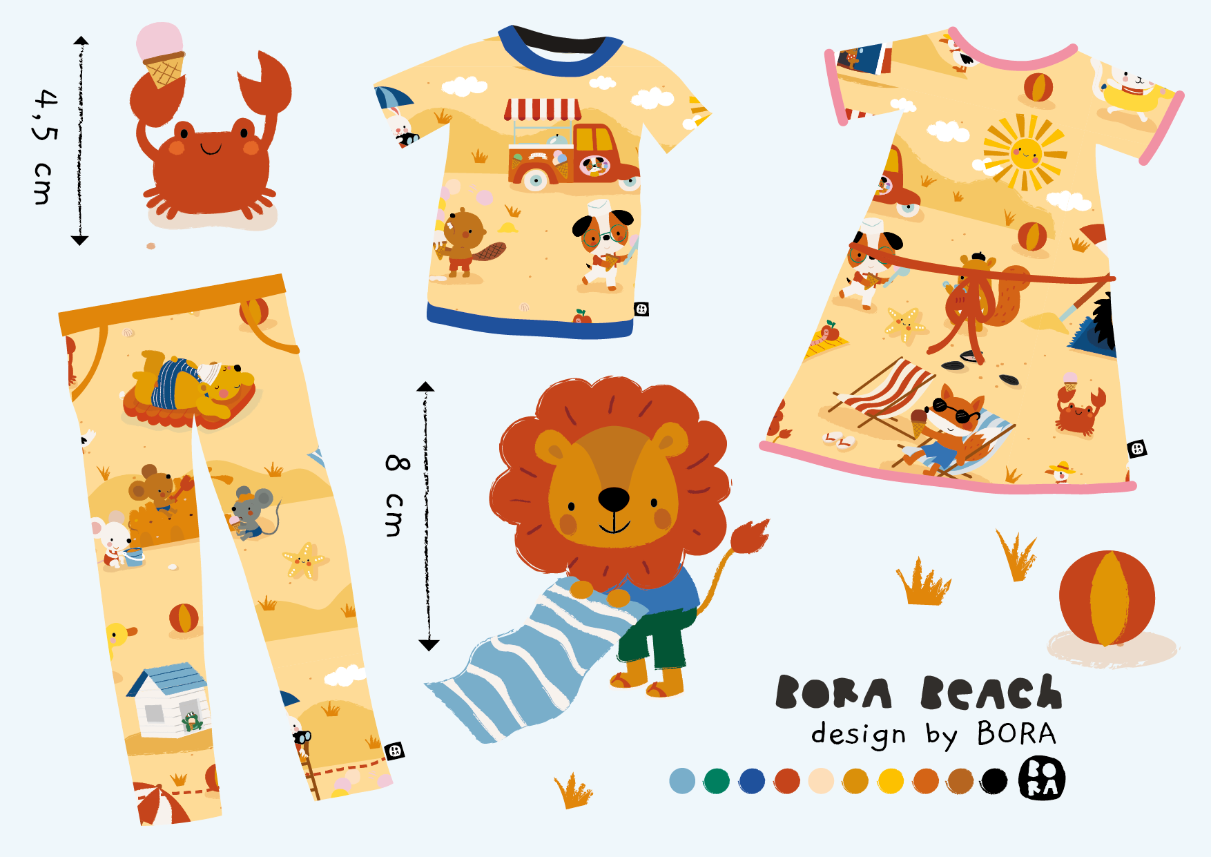 Bio Webware Stoff - Beach - Bora, gelb, Kinder, Urlaub 100% Bio-Baumwolle Bio Webware Stoff - Beach - Bora, gelb, Kinder, Urlaub 100% Bio-Baumwolle