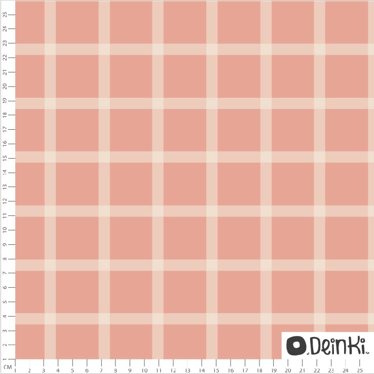 Bio Stoff  -  Osterkaro  - Deinki, Ostern, Kariert, rosa