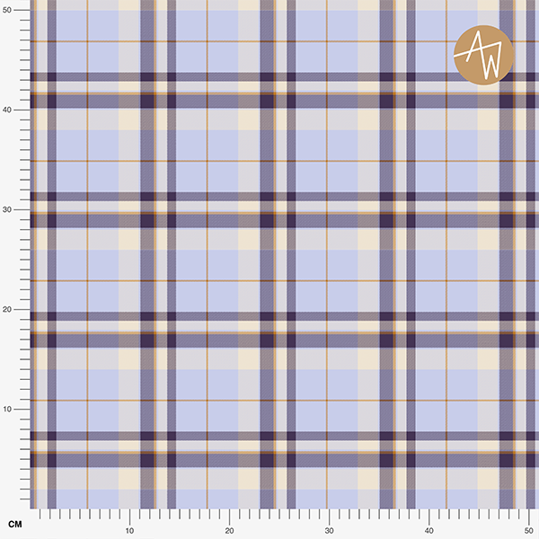 Organic fabric  - Cozy Plaid hellblau - Alexandra Weise